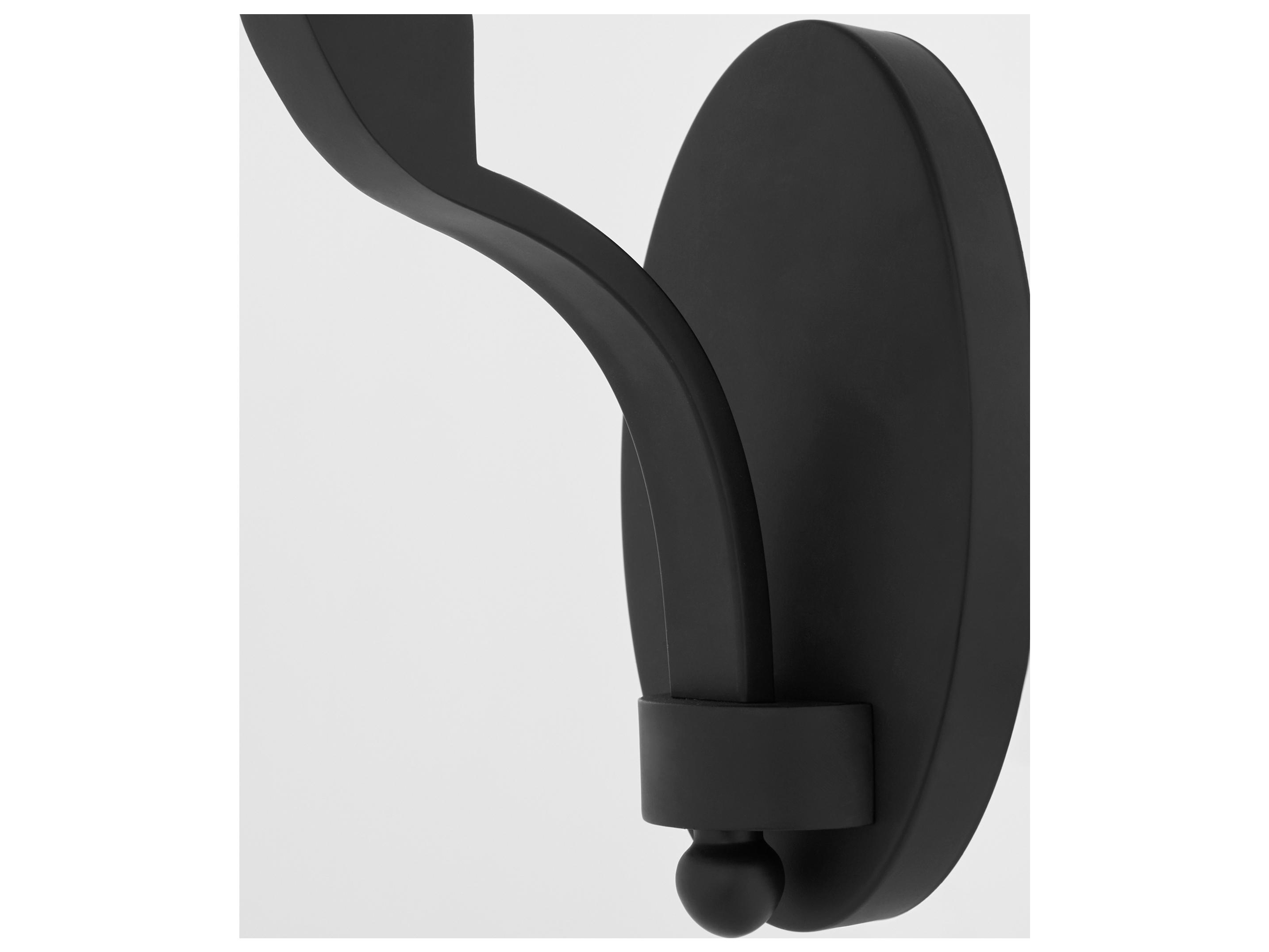 Quorum Chantelle 1-Light Matte Black Wall Sconce