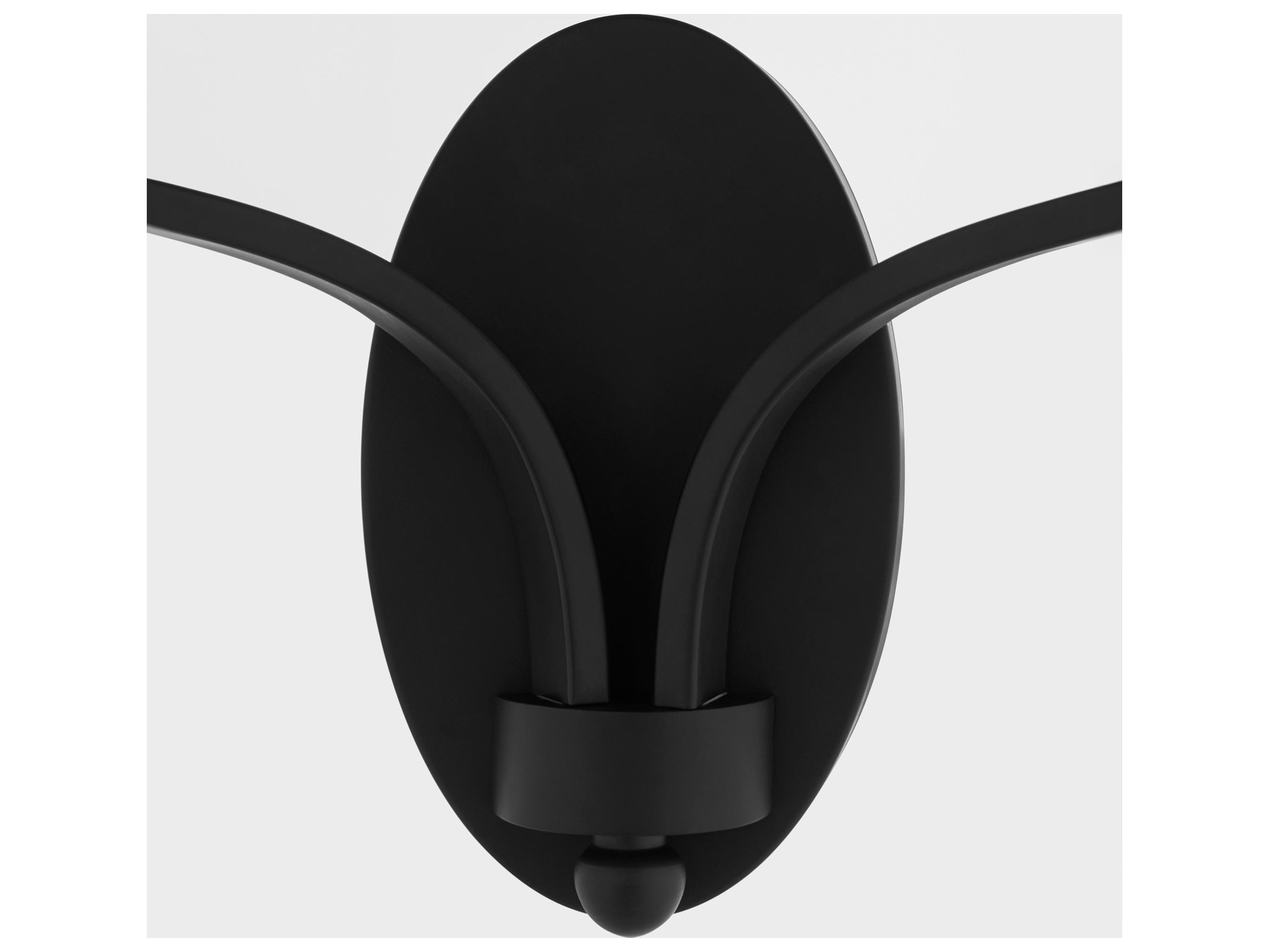 Quorum Chantelle 2-Light Matte Black Wall Sconce