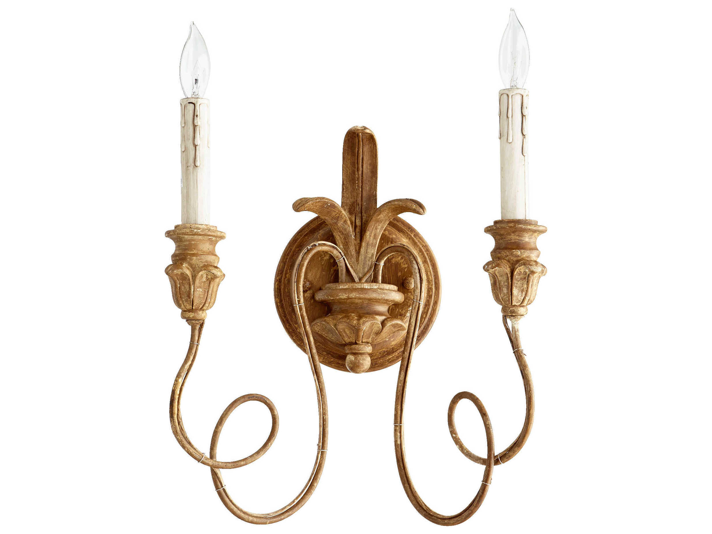 Quorum Salento 2-Light French Umber Bronze Wall Sconce