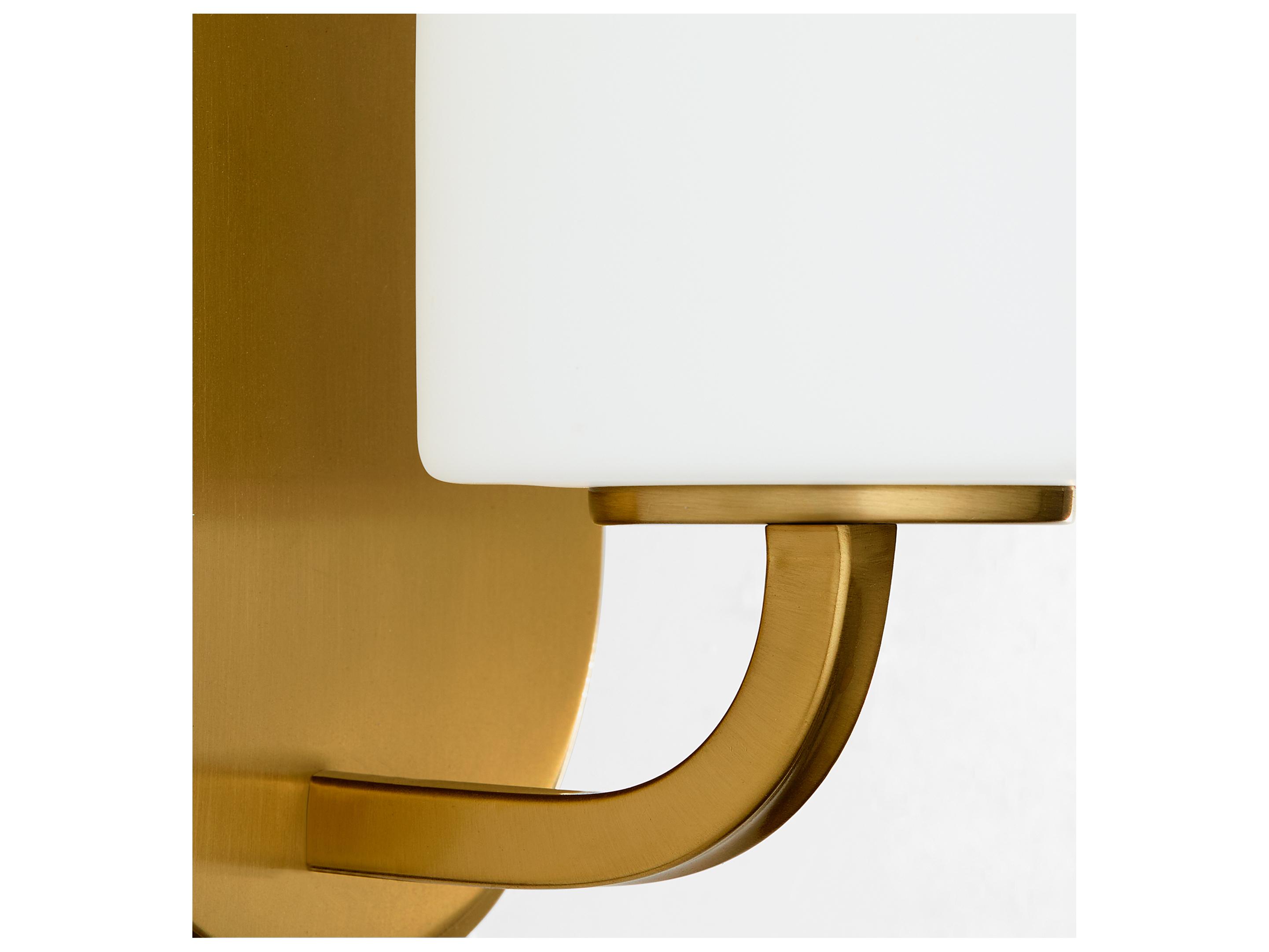 Quorum Rutherford 1-Light Brushed Brass Wall Sconce