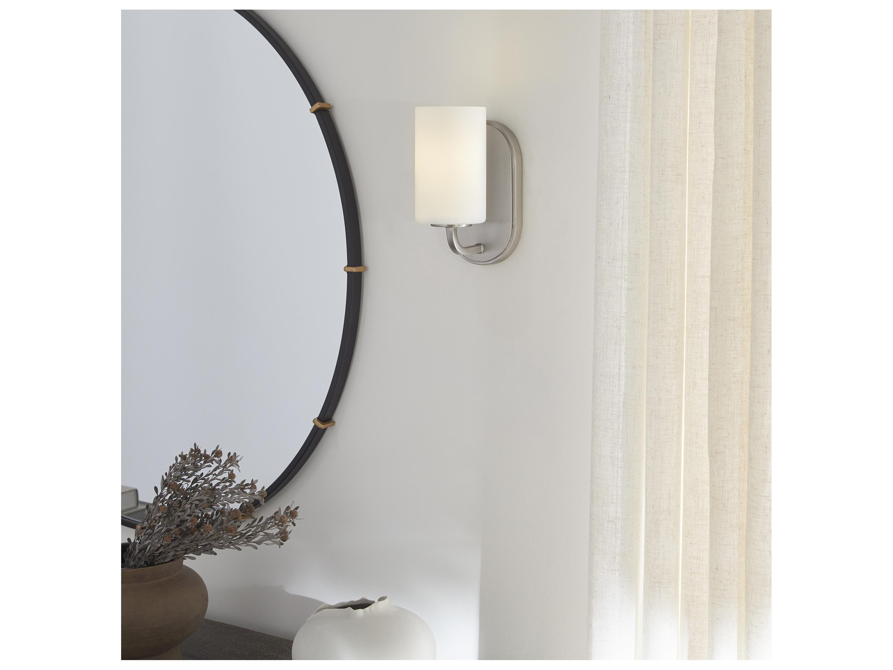 Quorum Rutherford 1-Light Satin Nickel Wall Sconce