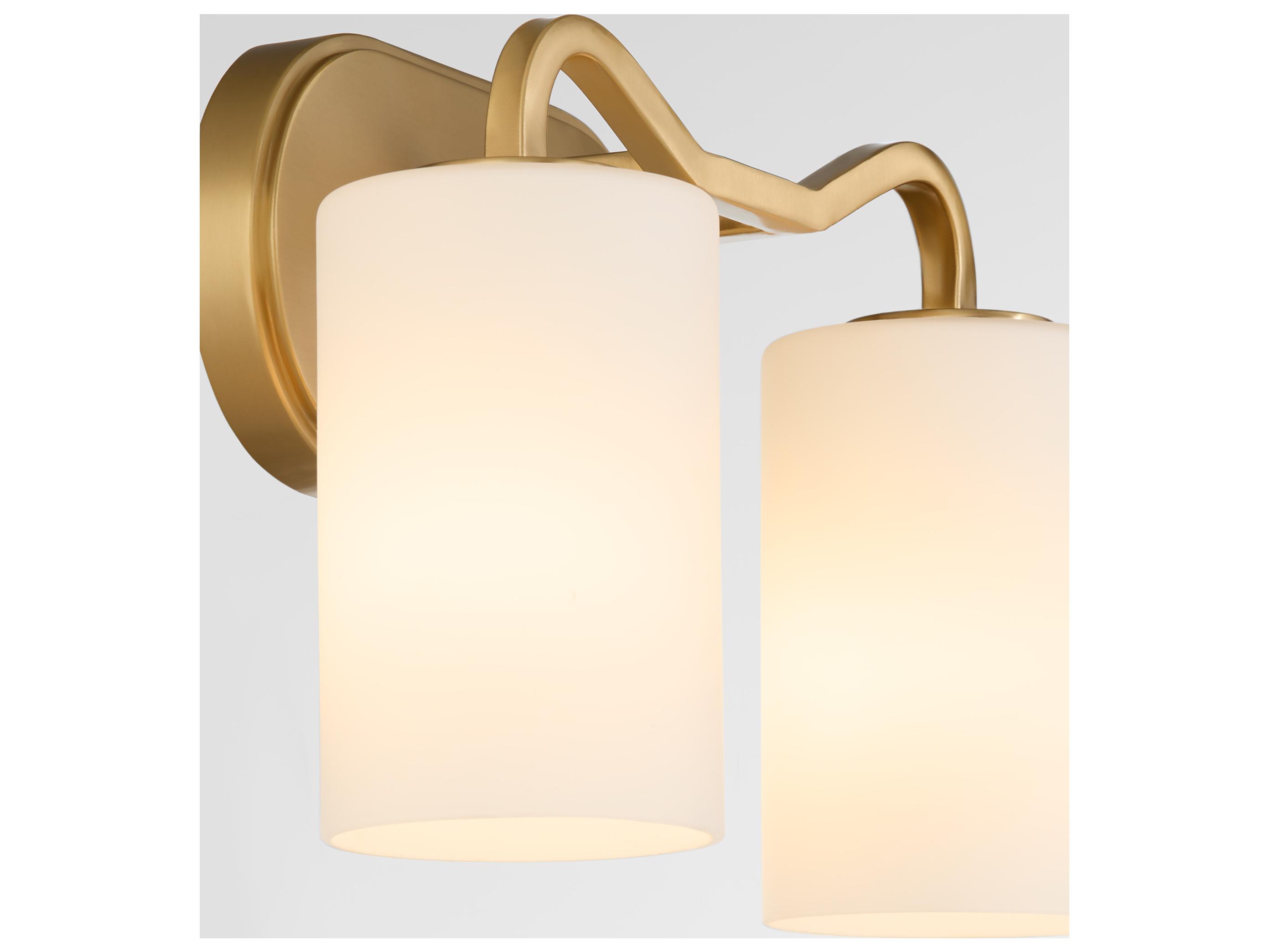 Quorum Rutherford 2-Light Brushed Brass Vanity Light