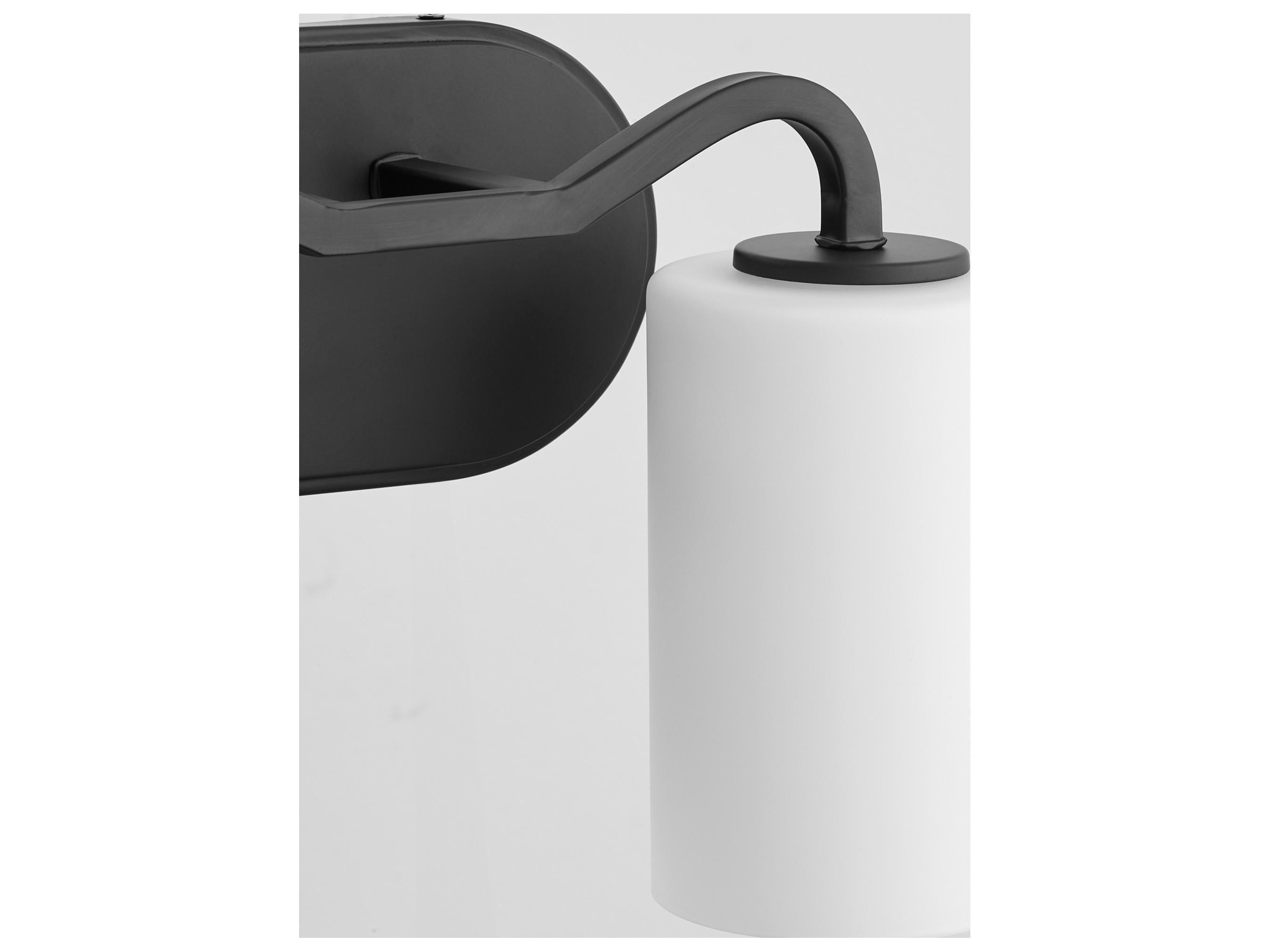 Quorum Rutherford 2-Light Matte Black Vanity Light