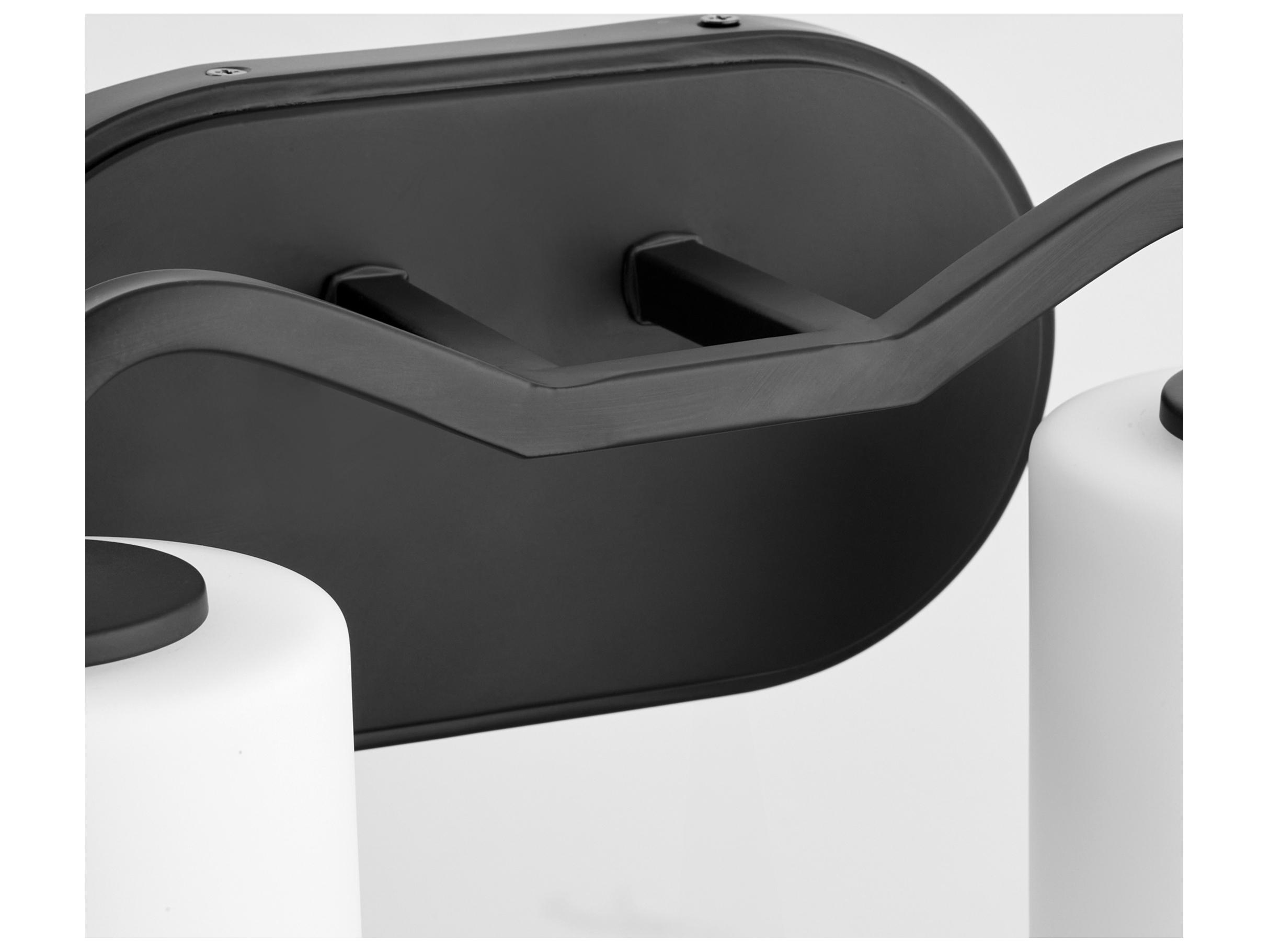 Quorum Rutherford 2-Light Matte Black Vanity Light