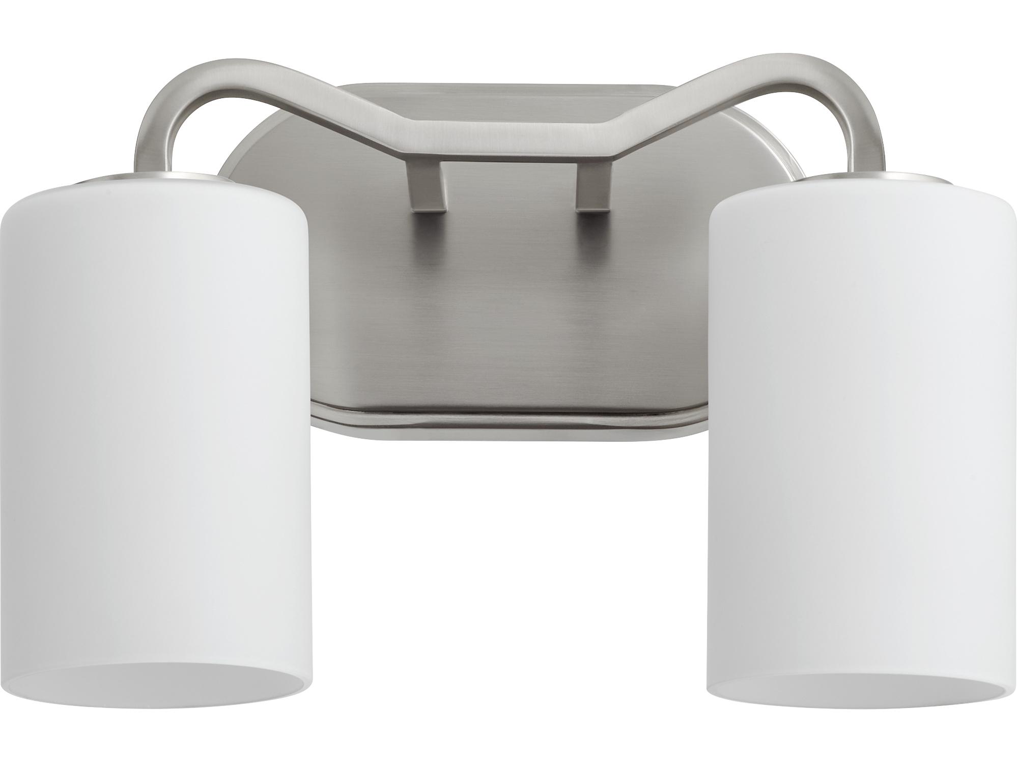 Quorum Rutherford 2-Light Satin Nickel Vanity Light