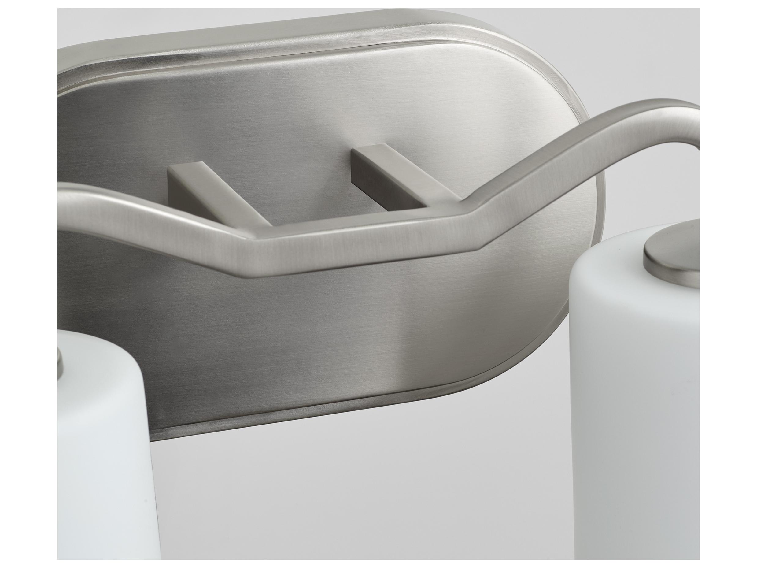 Quorum Rutherford 2-Light Satin Nickel Vanity Light