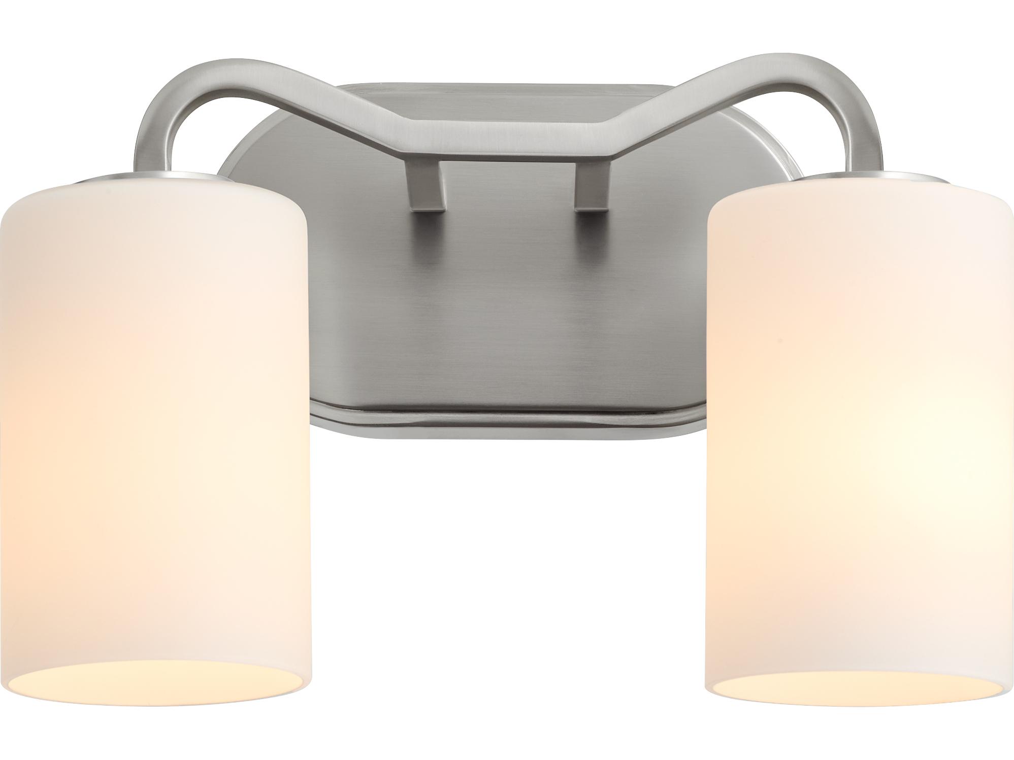 Quorum Rutherford 2-Light Satin Nickel Vanity Light