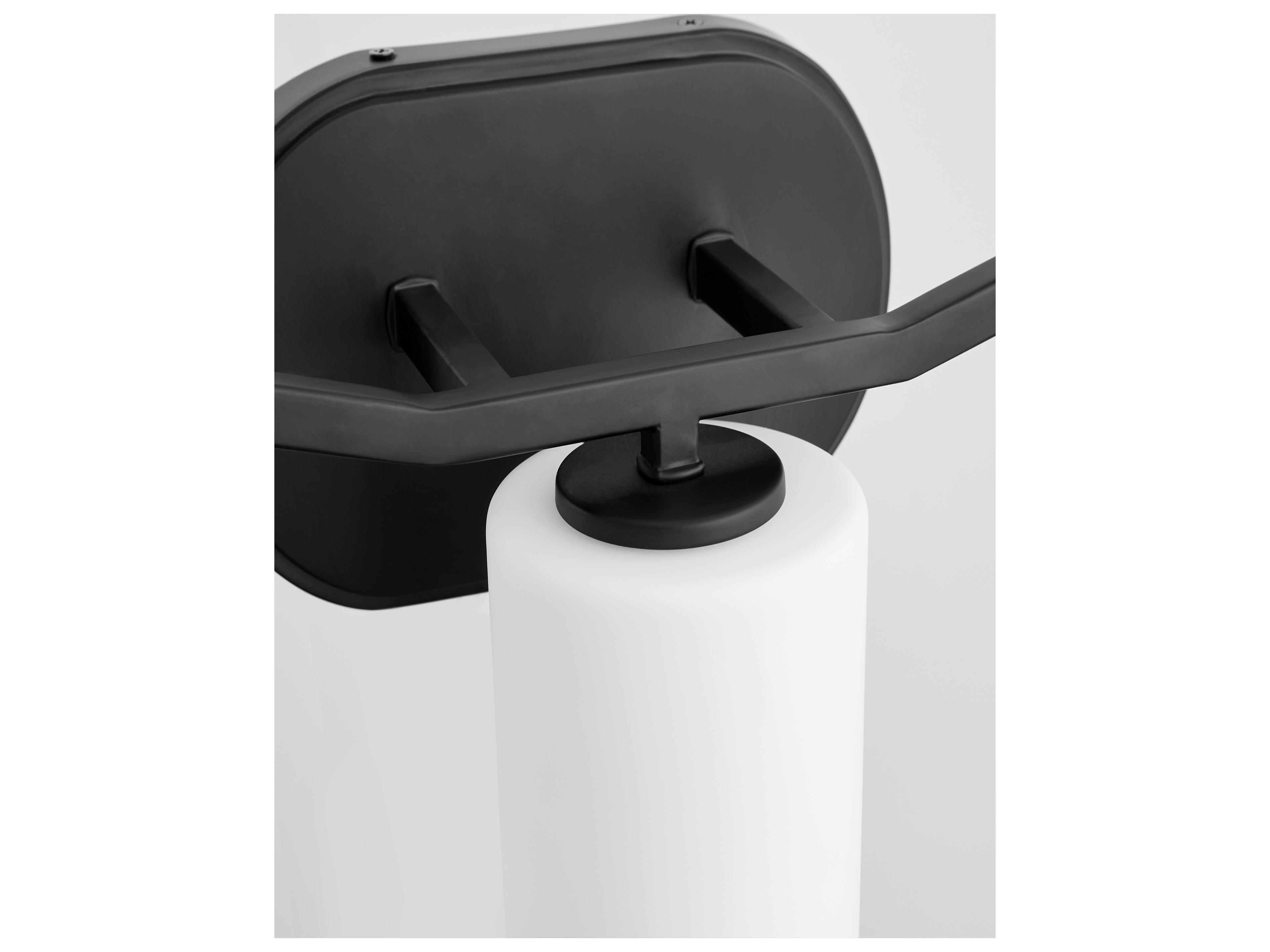 Quorum Rutherford 3-Light Matte Black Vanity Light