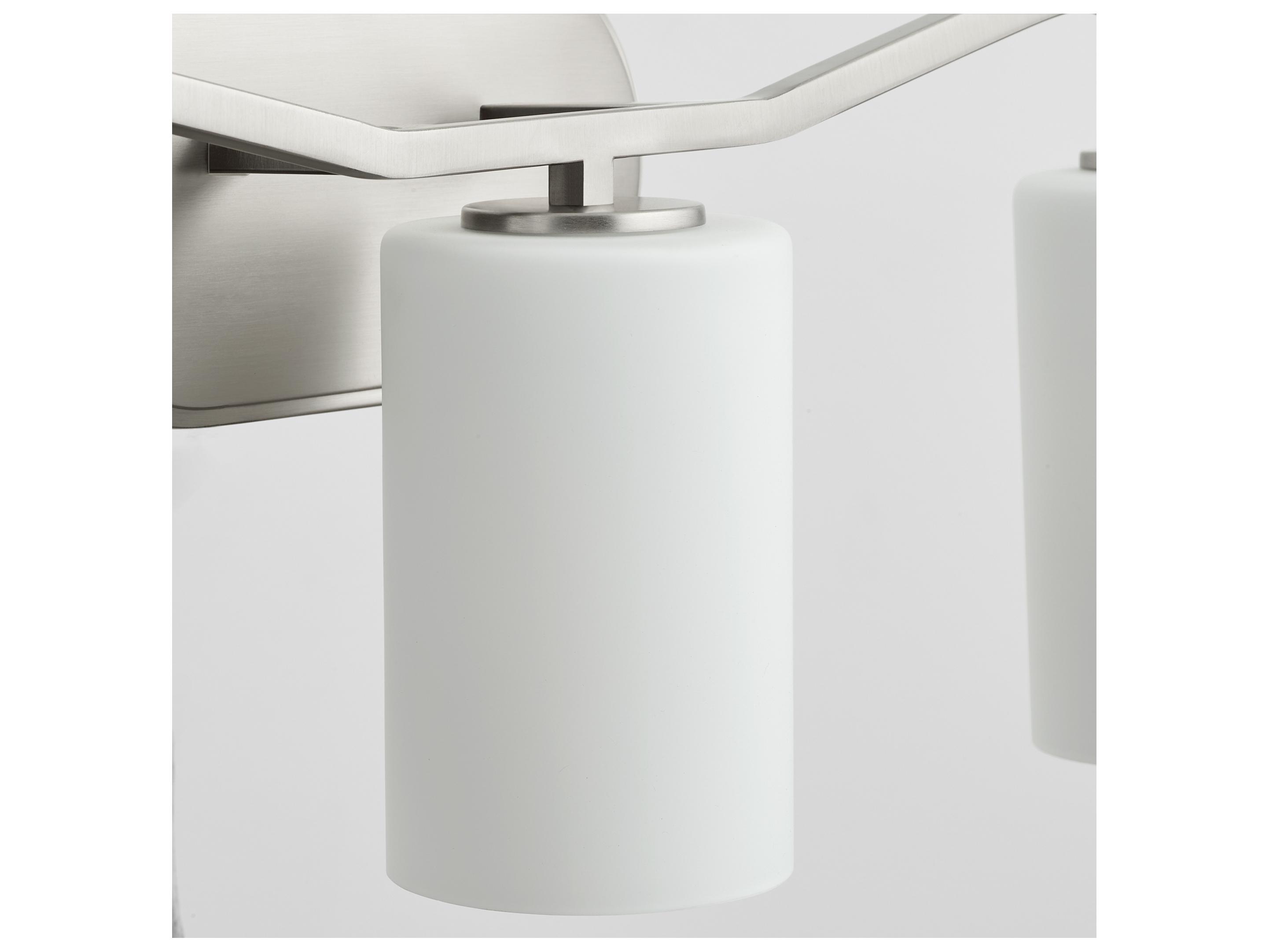 Quorum Rutherford 3-Light Satin Nickel Vanity Light