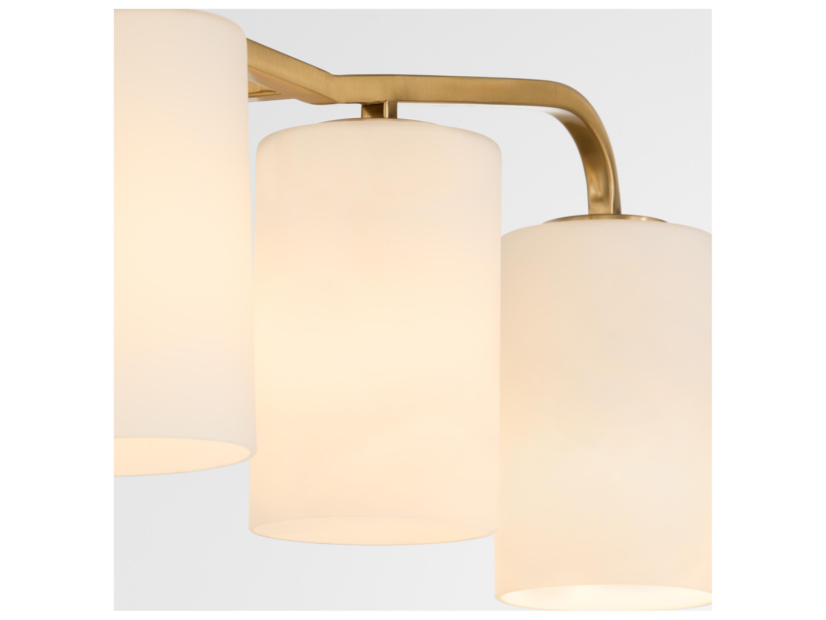 Quorum Rutherford 4-Light Brushed Brass Vanity Light