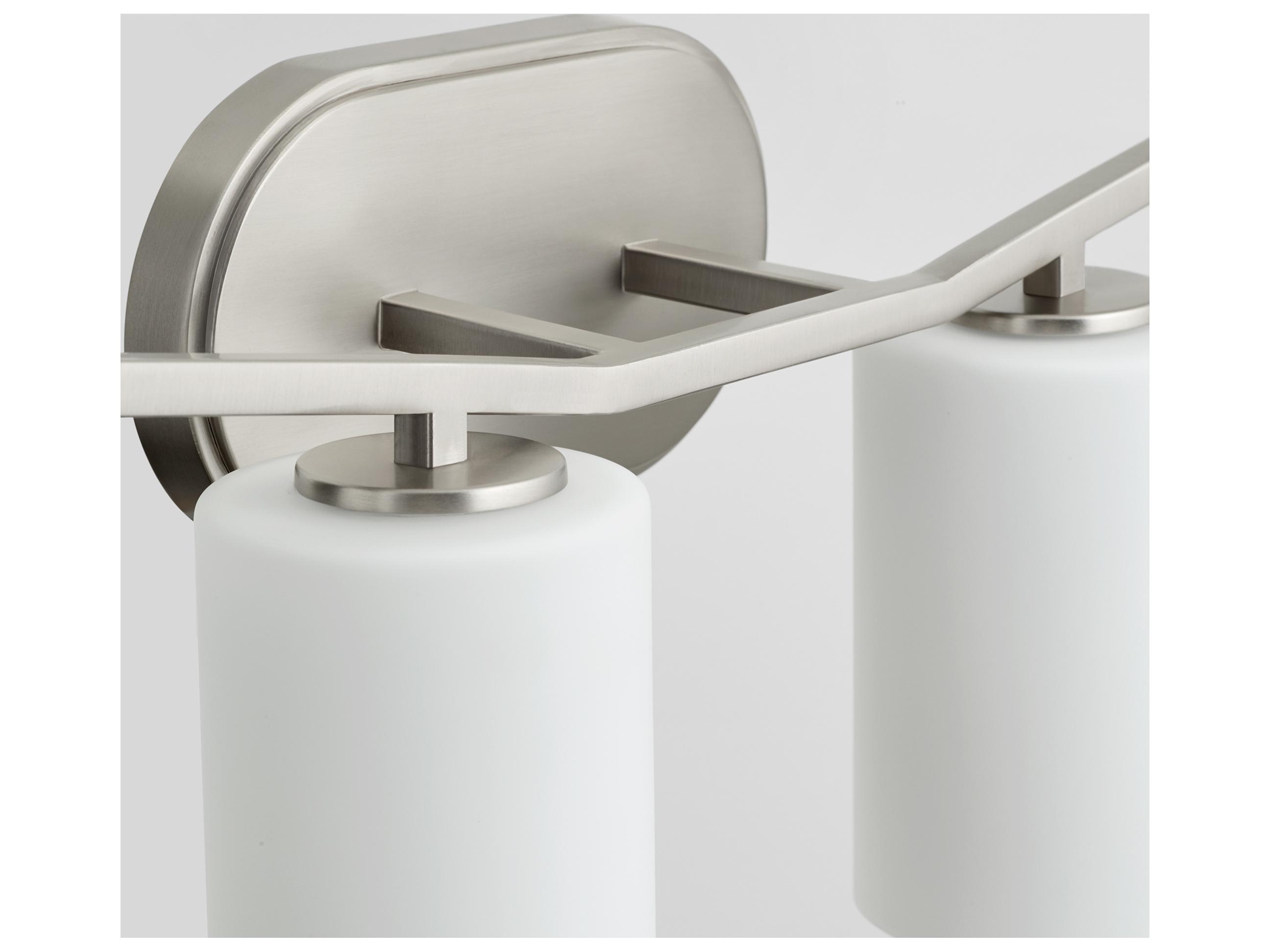 Quorum Rutherford 4-Light Satin Nickel Vanity Light