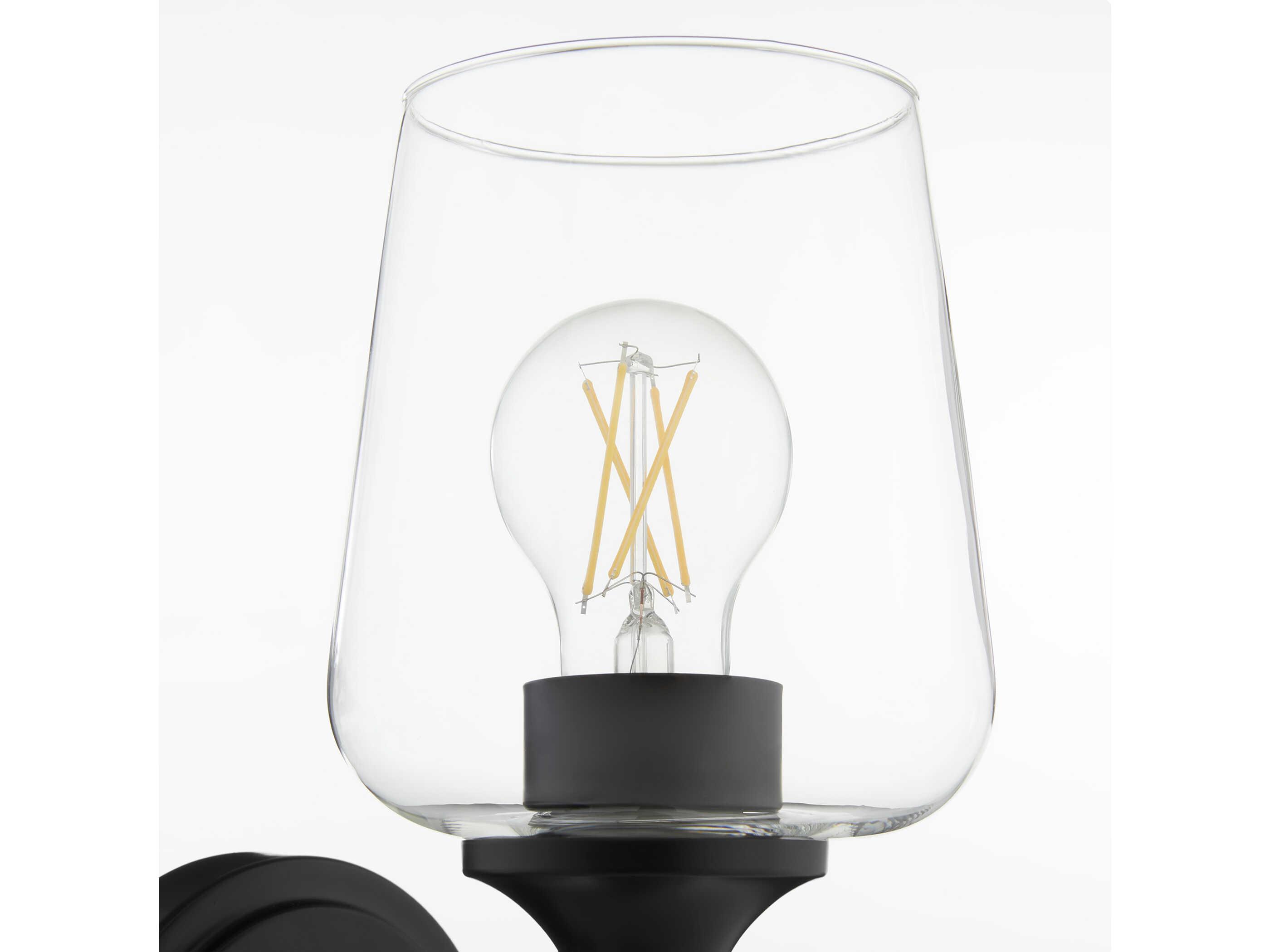 Quorum Raymond 1-Light Matte Black Wall Sconce