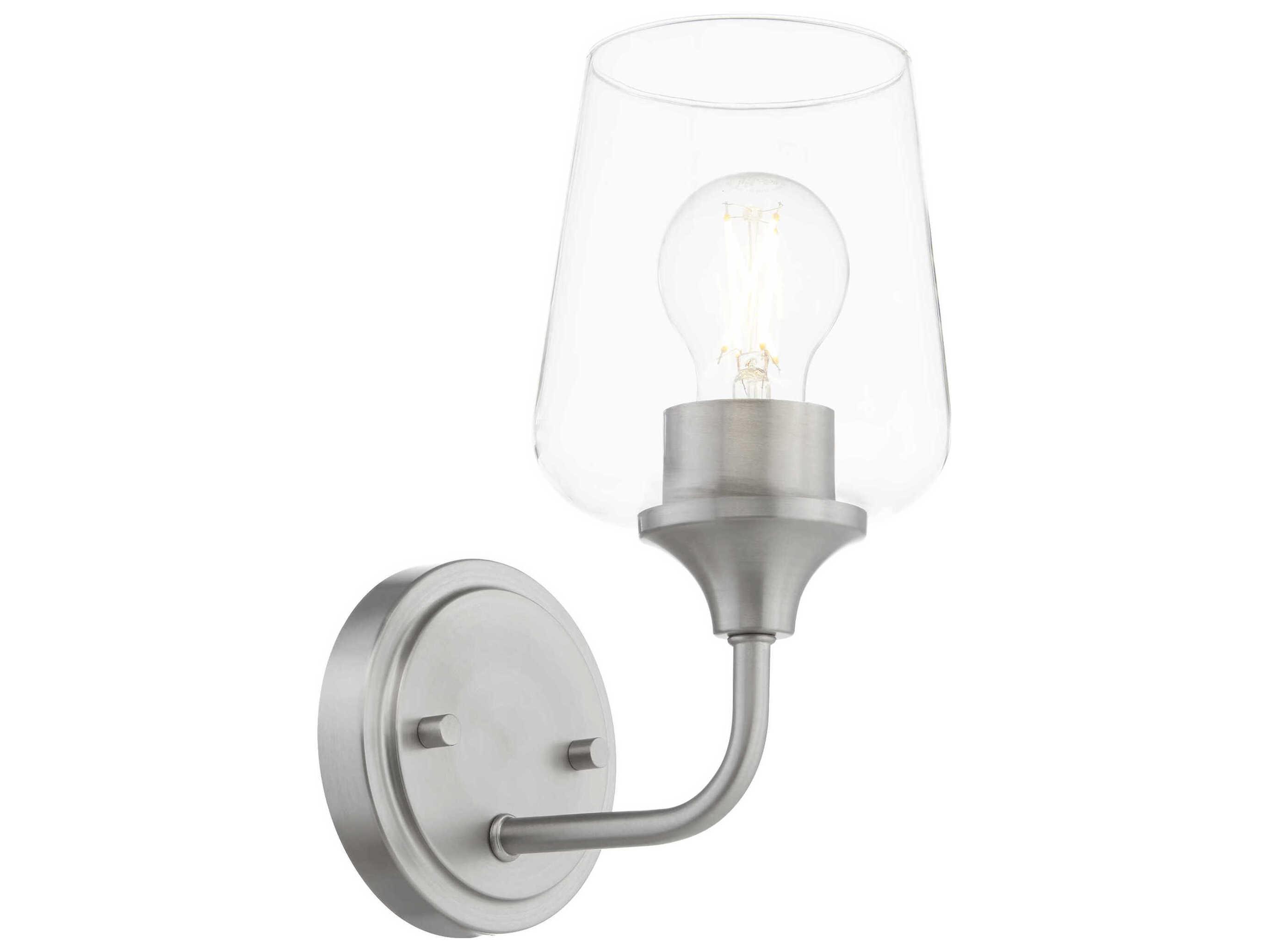 Quorum Raymond 1-Light Satin Nickel Wall Sconce