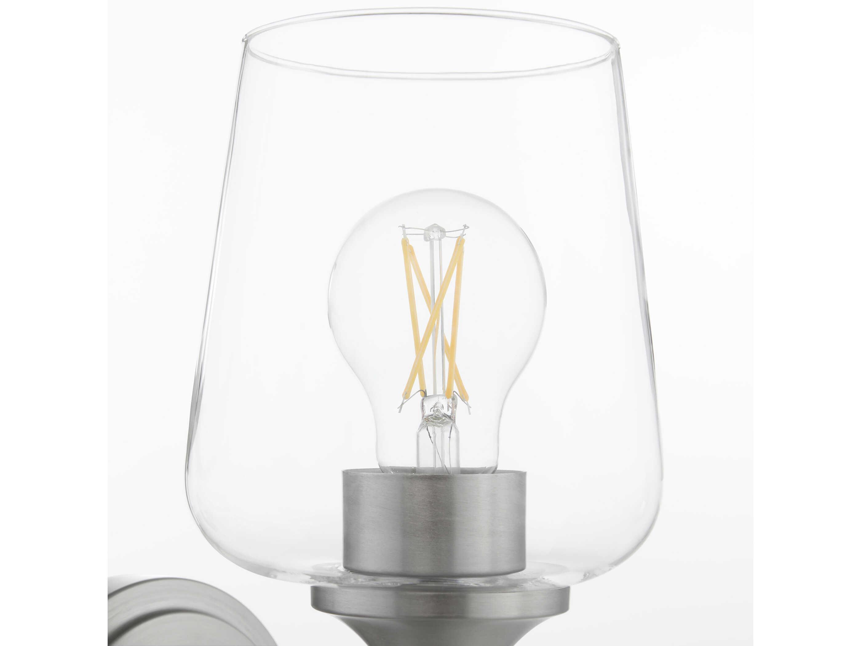 Quorum Raymond 1-Light Satin Nickel Wall Sconce