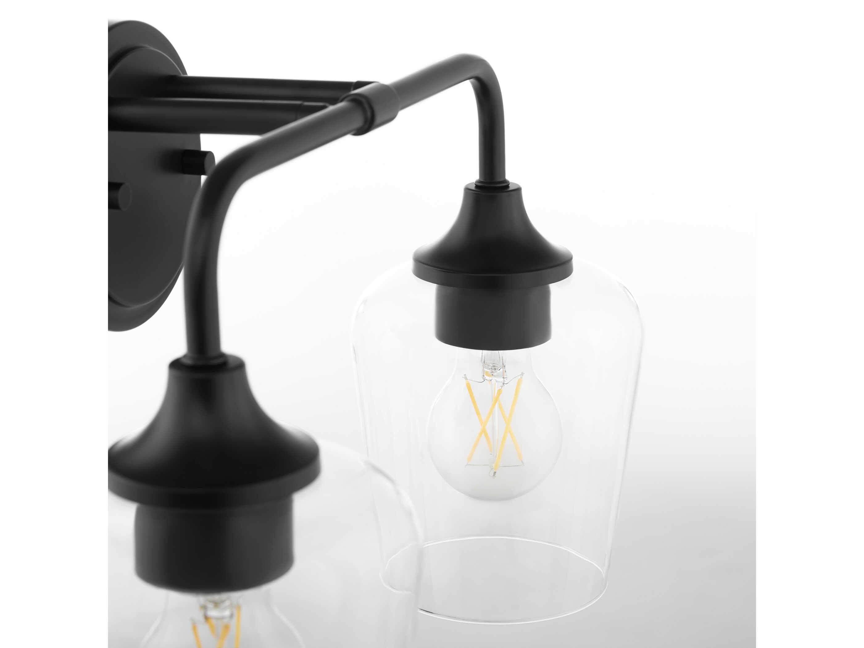 Quorum Raymond 2-Light Matte Black Vanity Light