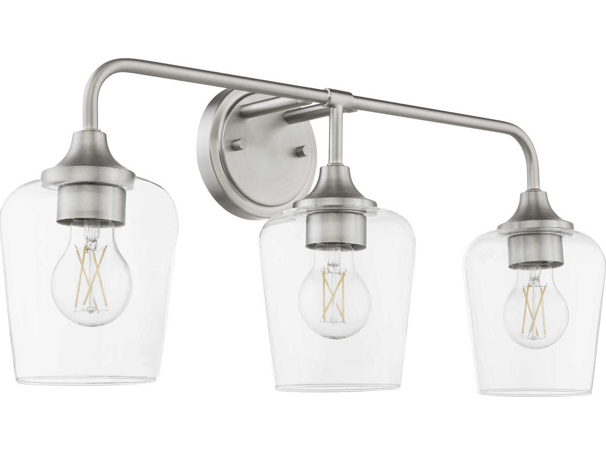 Quorum Raymond 3-Light Satin Nickel Vanity Light
