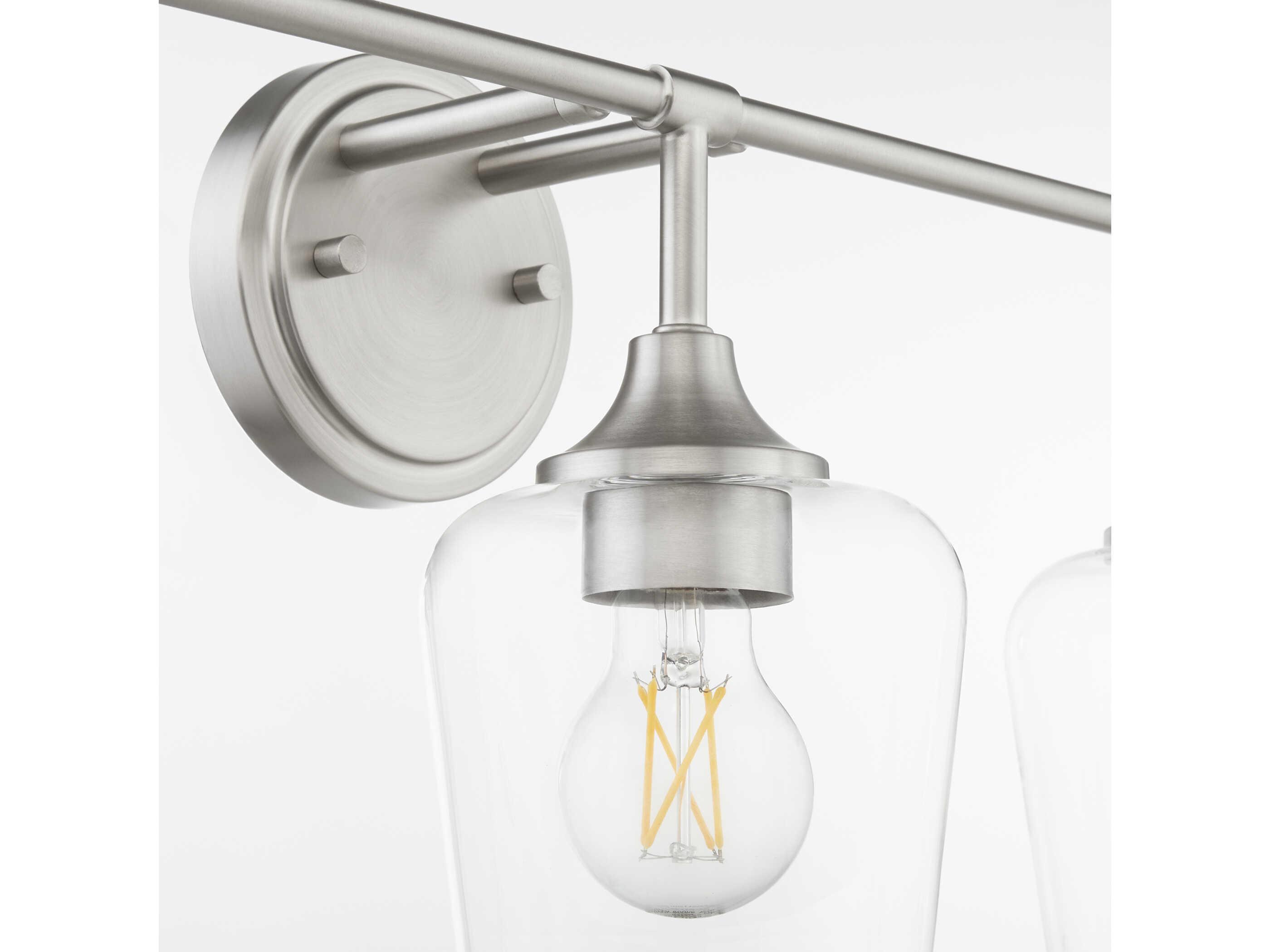 Quorum Raymond 3-Light Satin Nickel Vanity Light