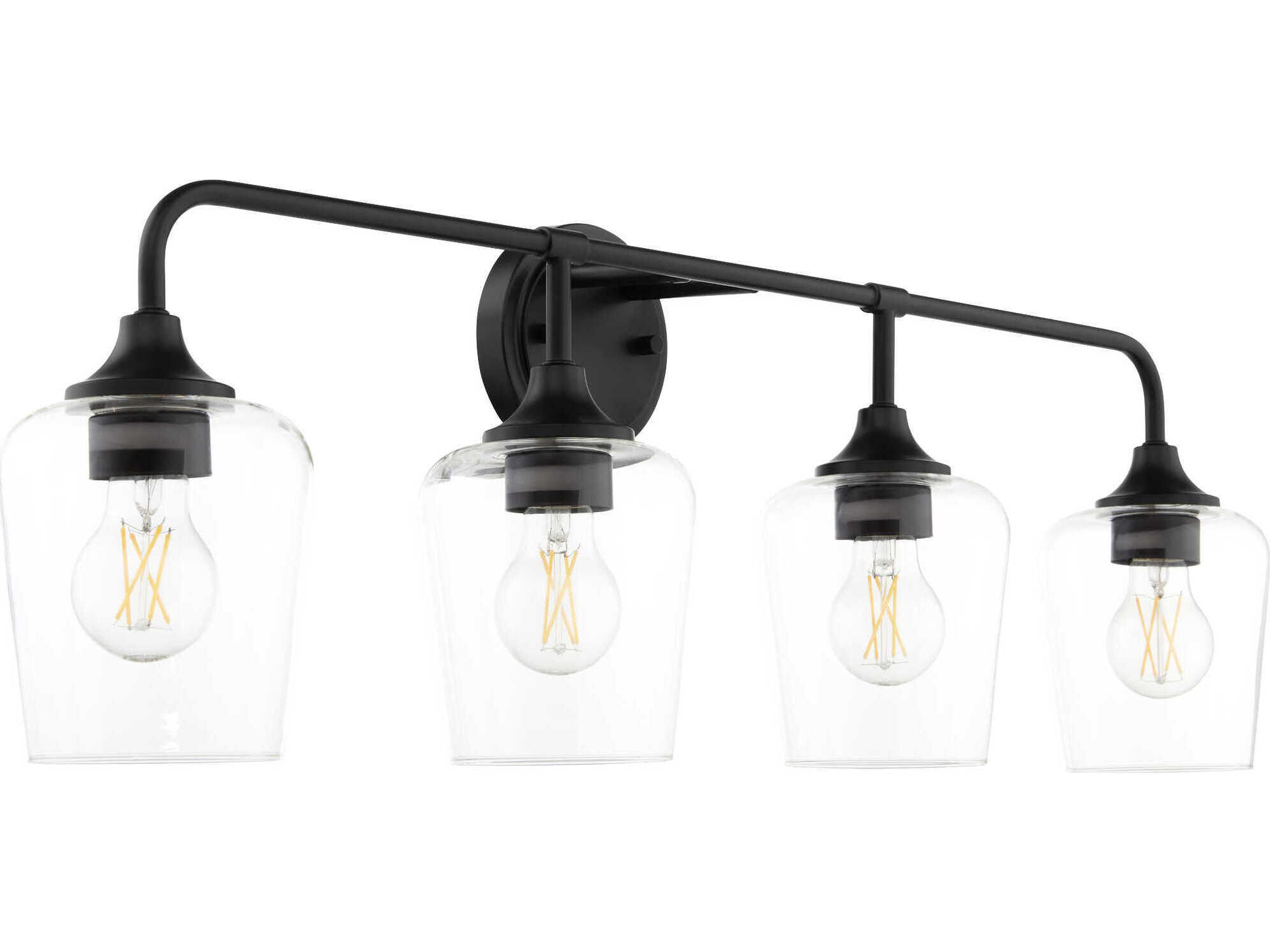 Quorum Raymond 4-Light Matte Black Vanity Light