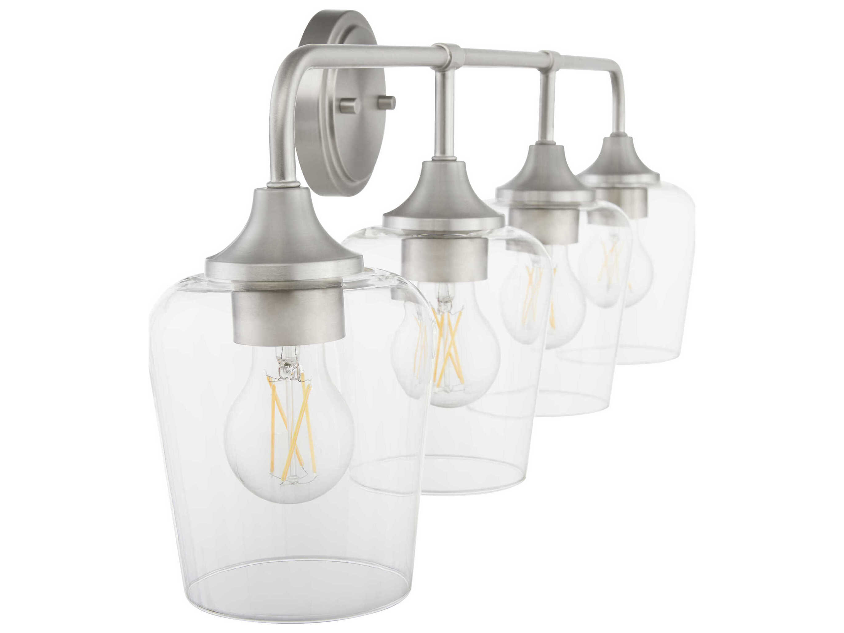 Quorum Raymond 4-Light Satin Nickel Vanity Light