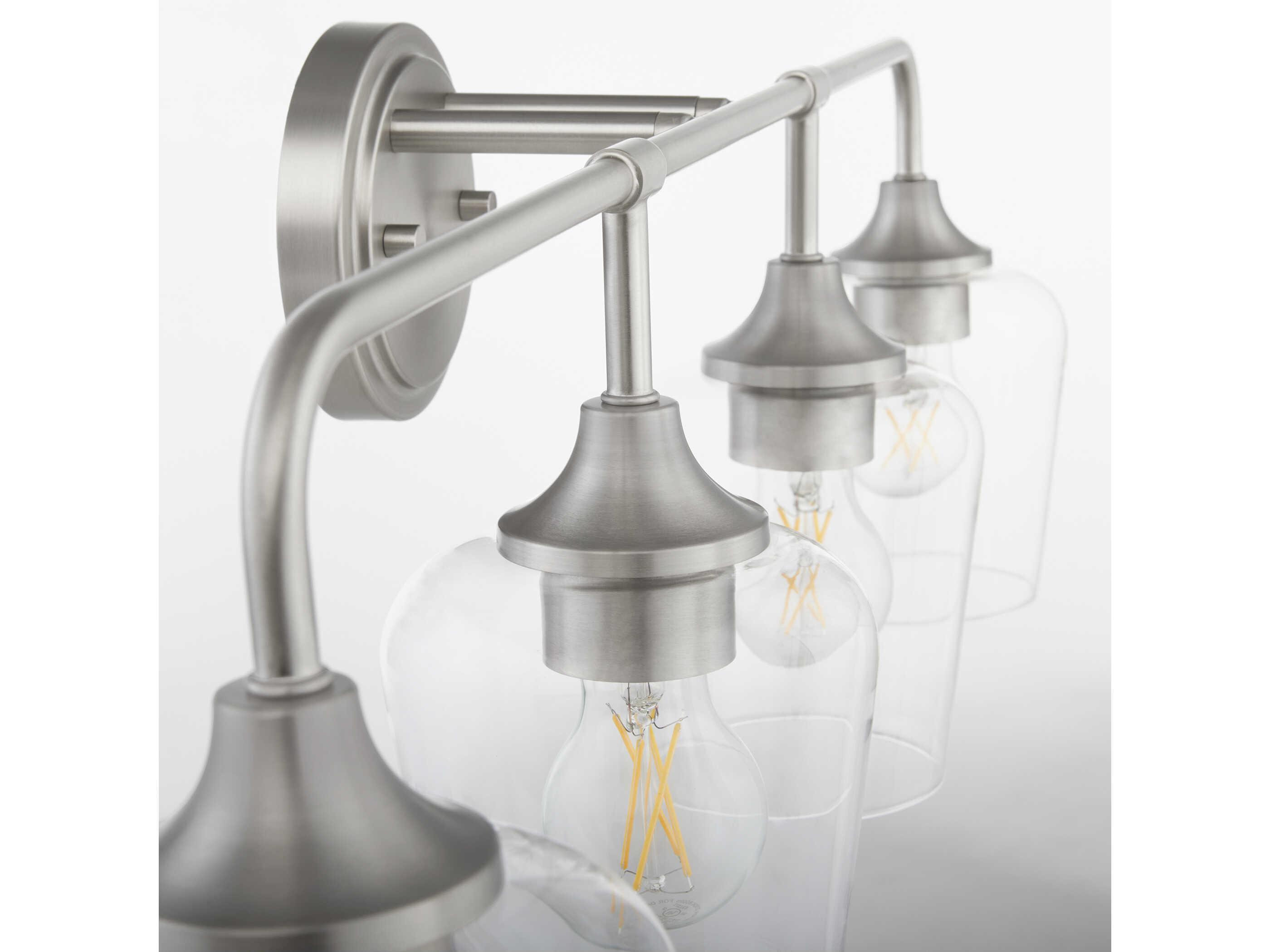 Quorum Raymond 4-Light Satin Nickel Vanity Light