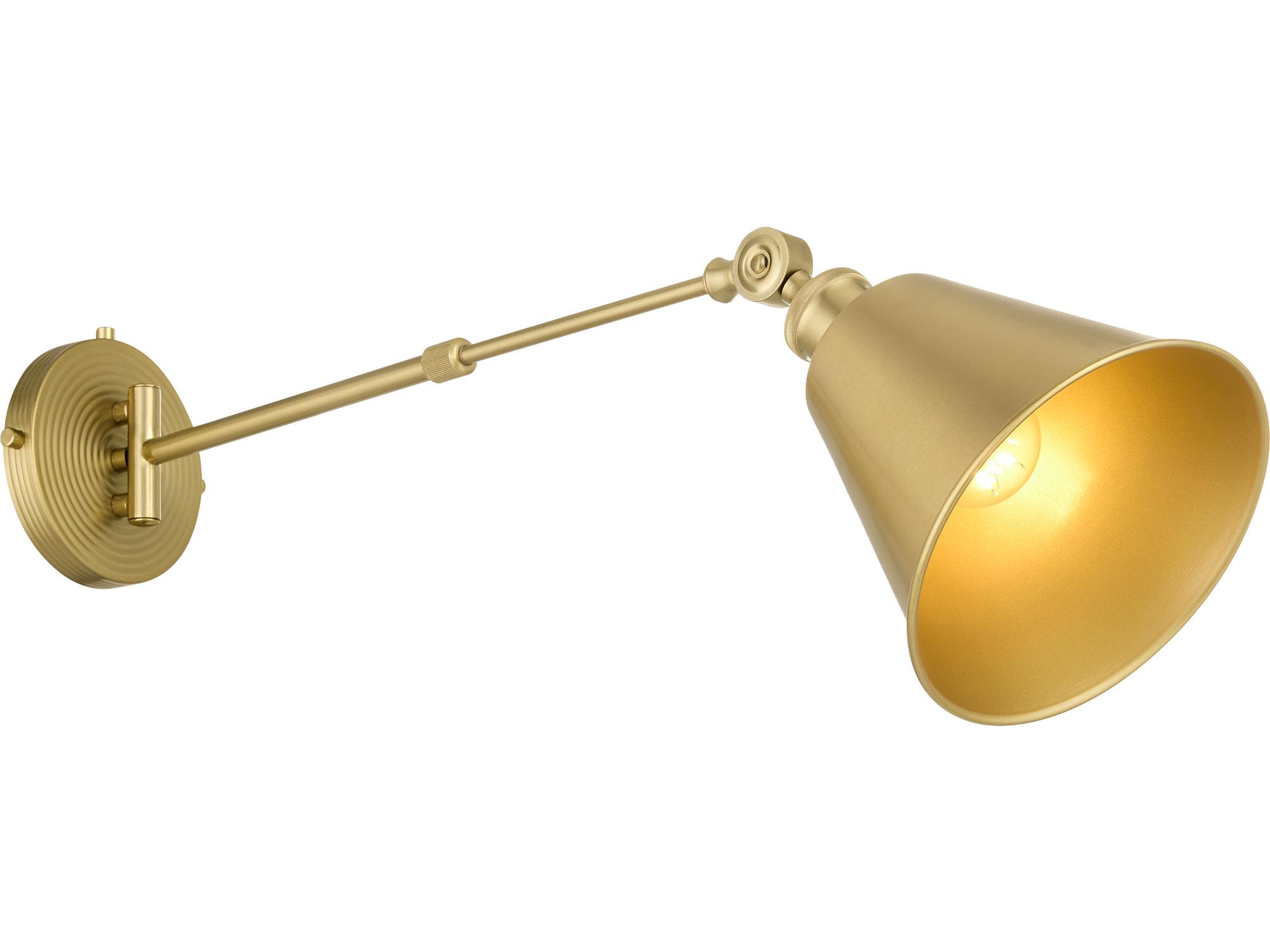 Quorum Bailey 1-Light Aged Brass Swing Wall Sconce