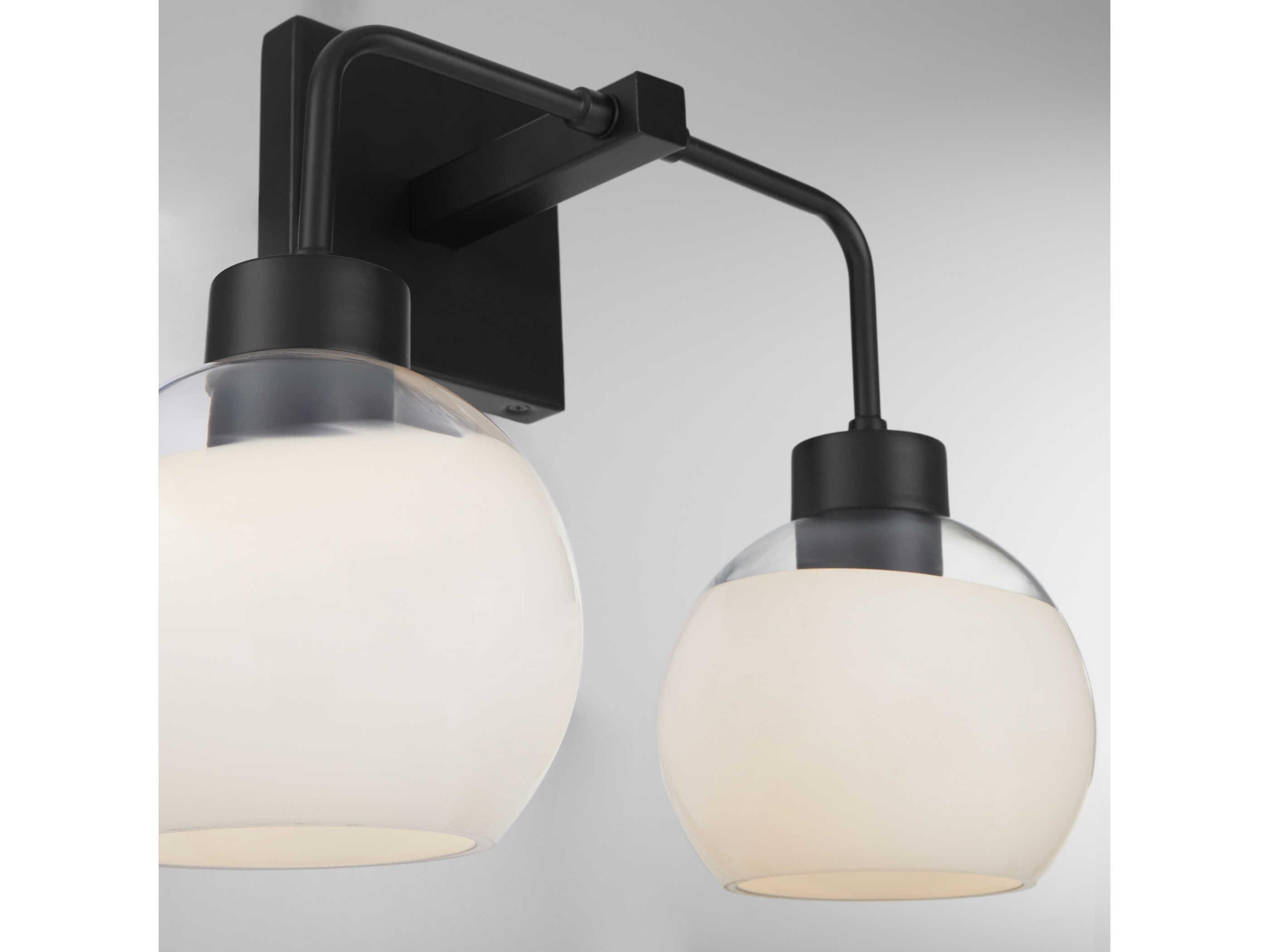 Quorum Lacy 2-Light Matte Black Vanity Light