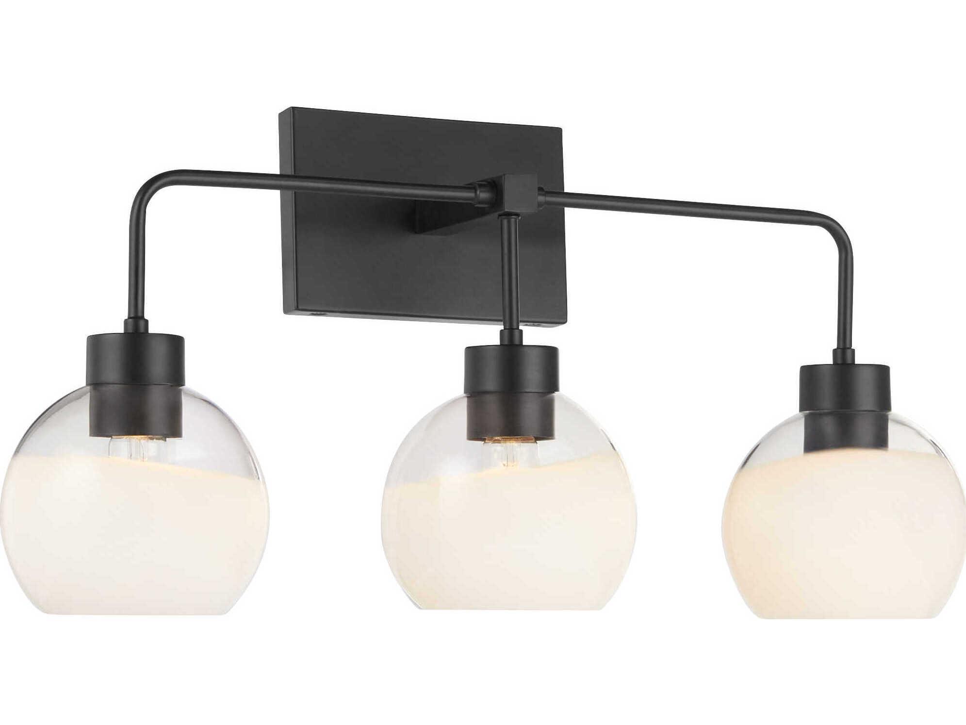 Quorum Lacy 3-Light Matte Black Vanity Light