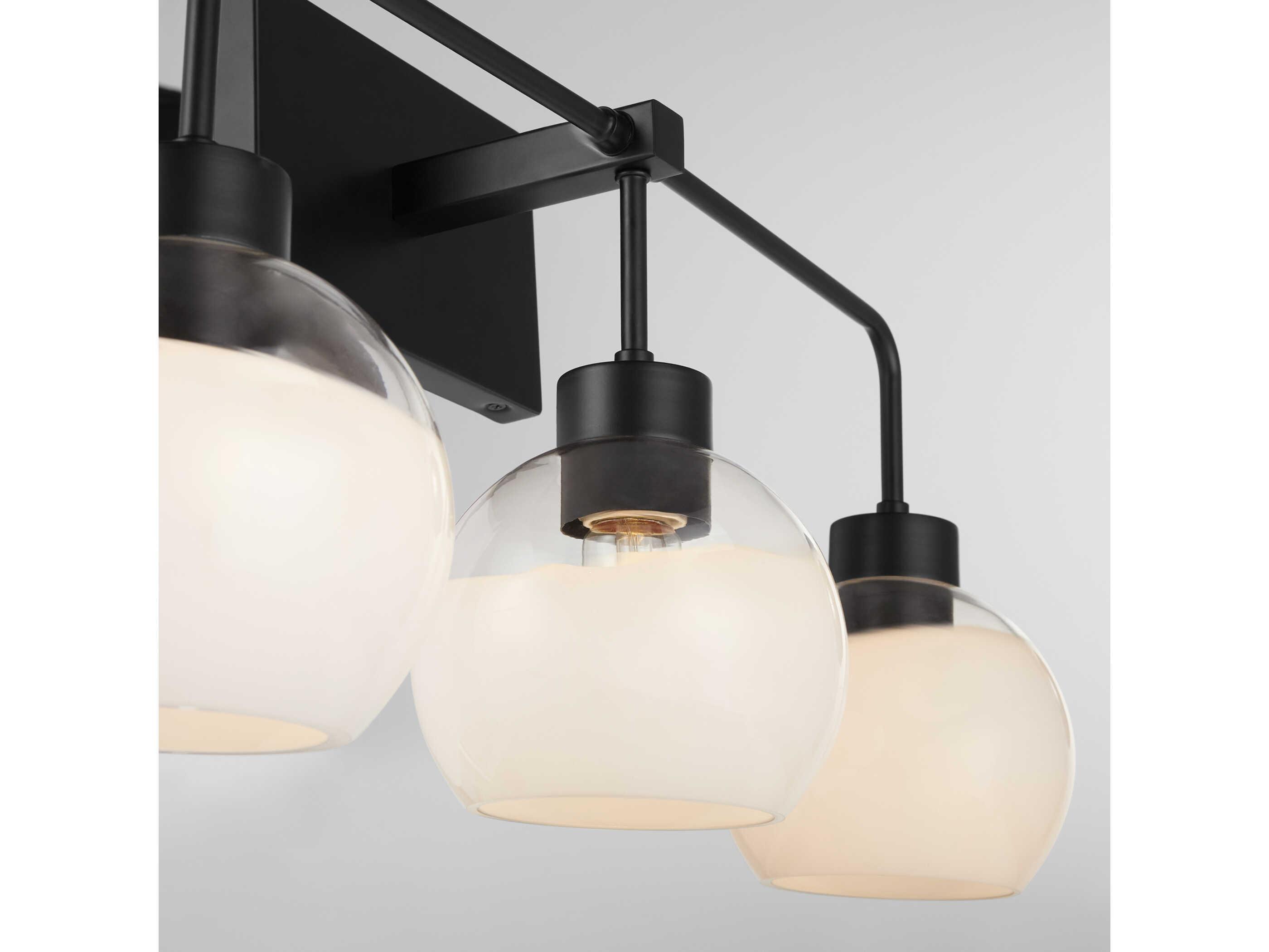 Quorum Lacy 3-Light Matte Black Vanity Light