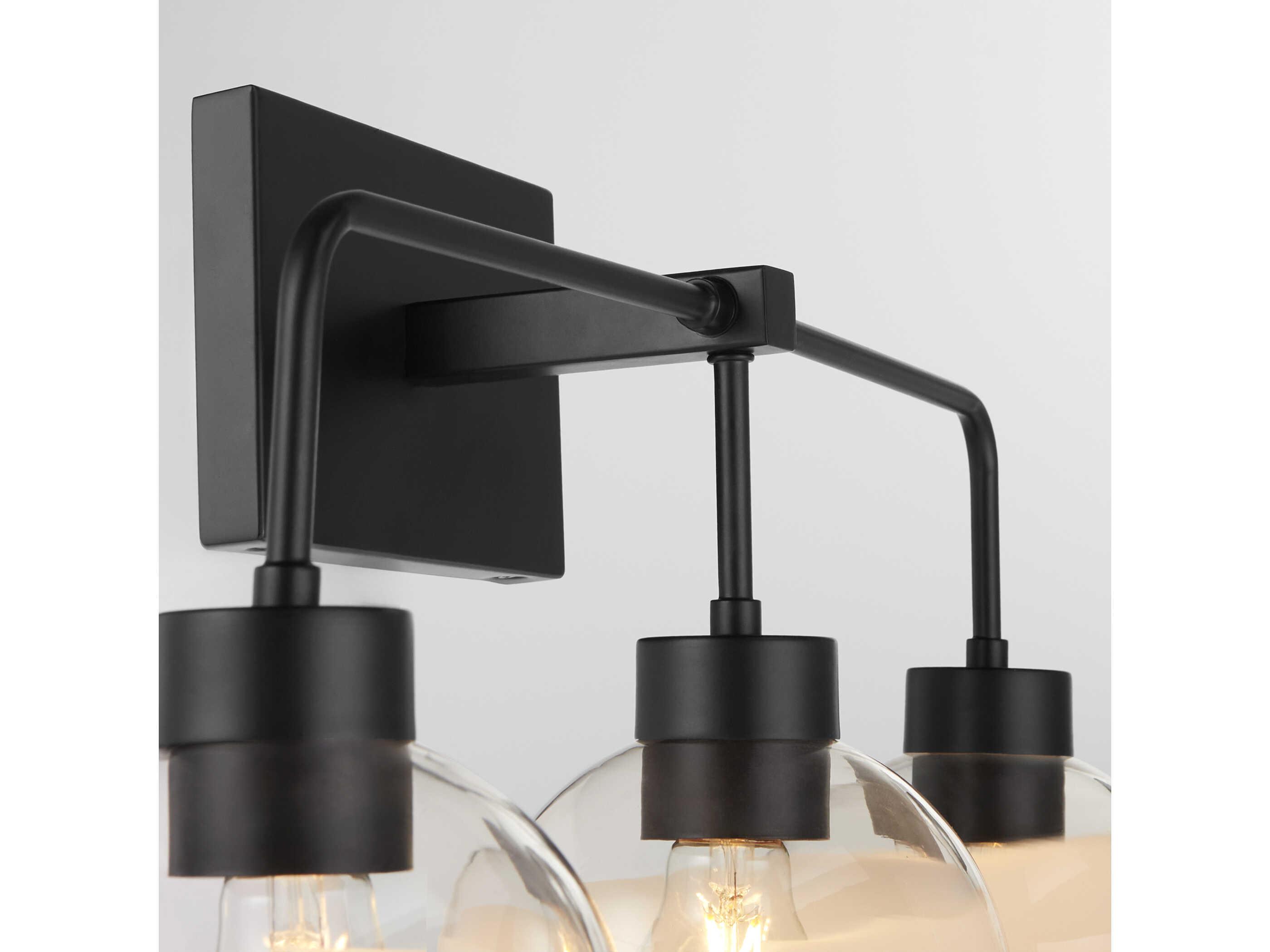 Quorum Lacy 3-Light Matte Black Vanity Light