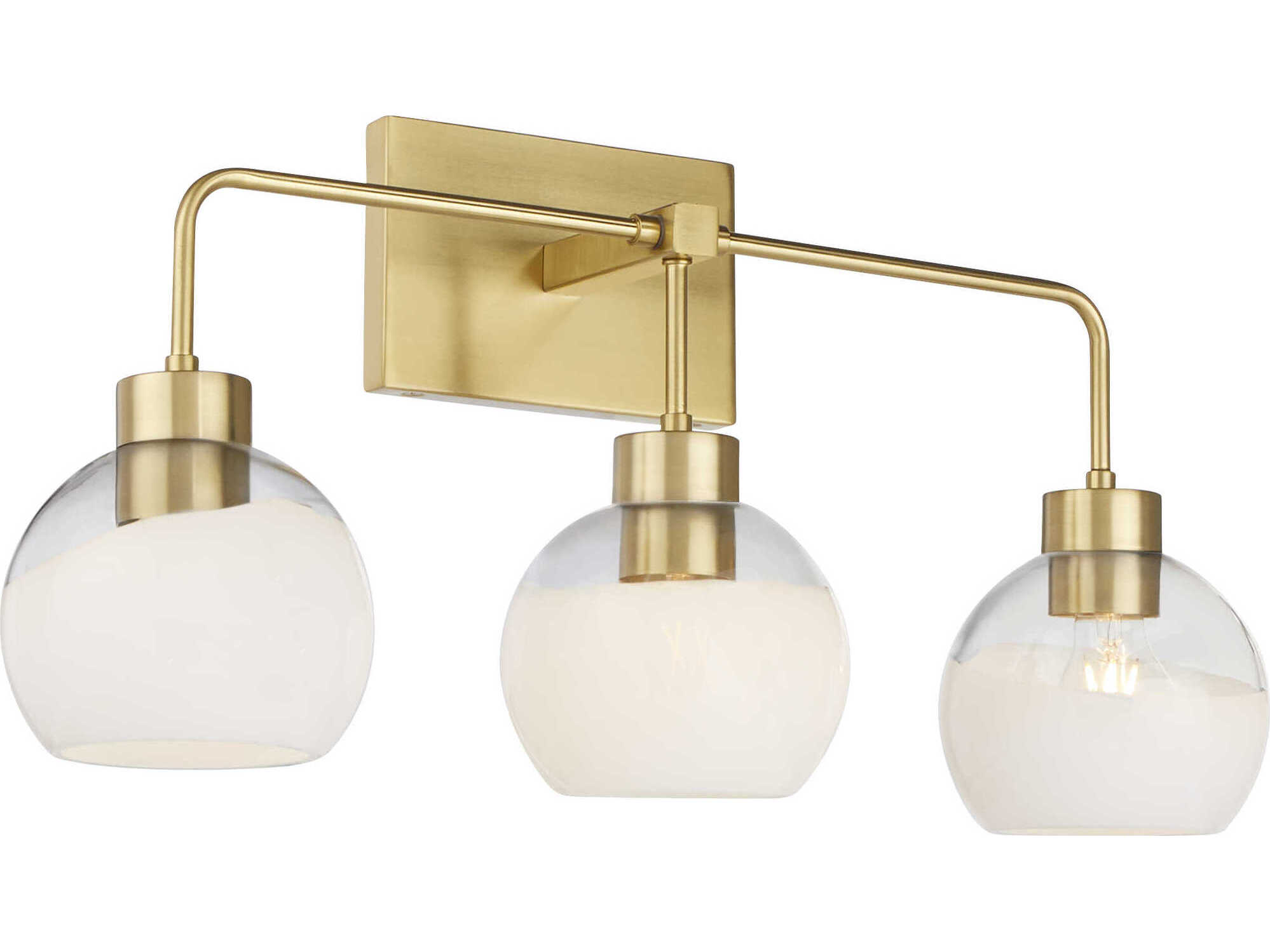 Quorum Lacy 3-Light Aged Brass Vanity Light