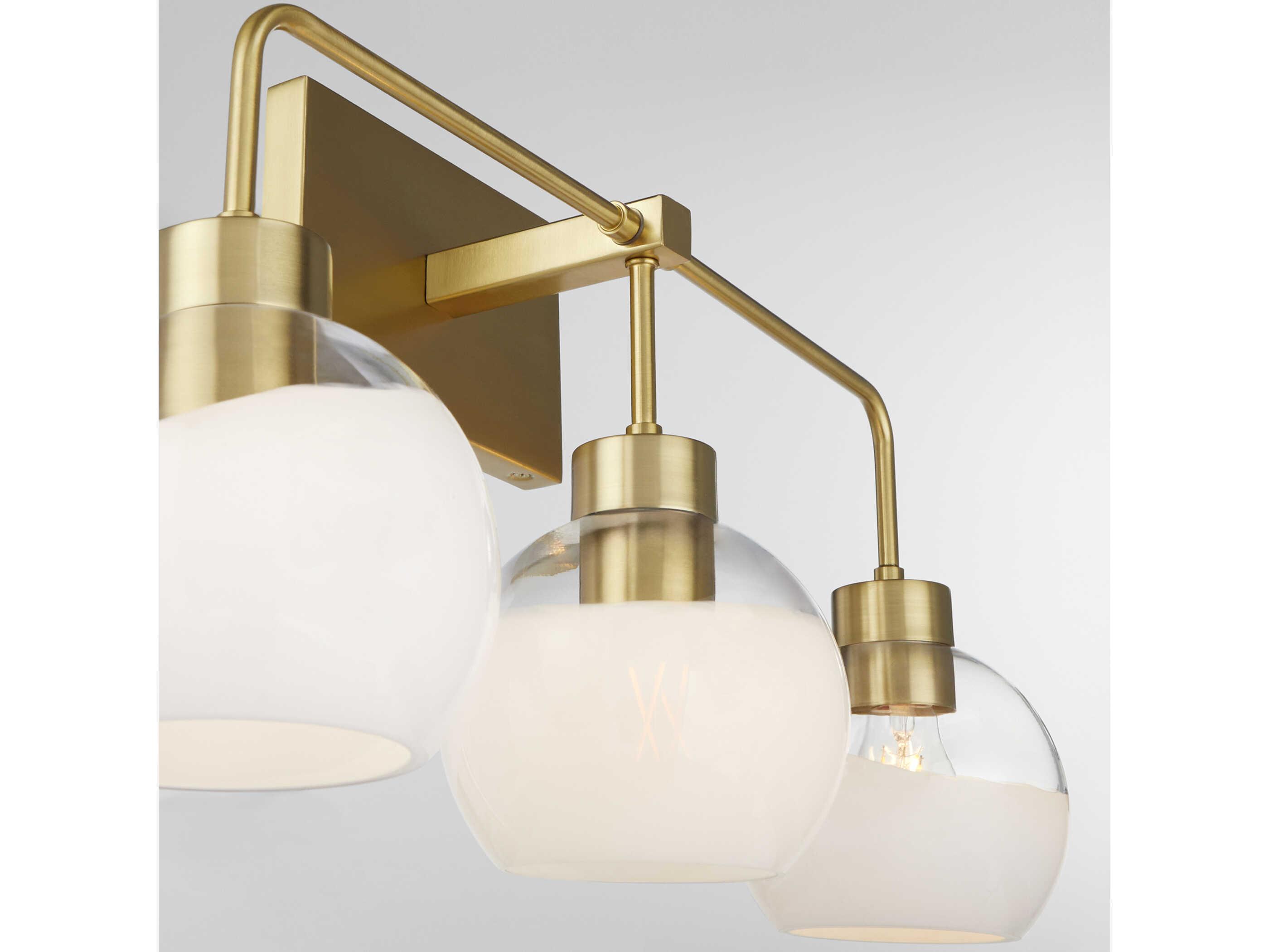 Quorum Lacy 3-Light Aged Brass Vanity Light