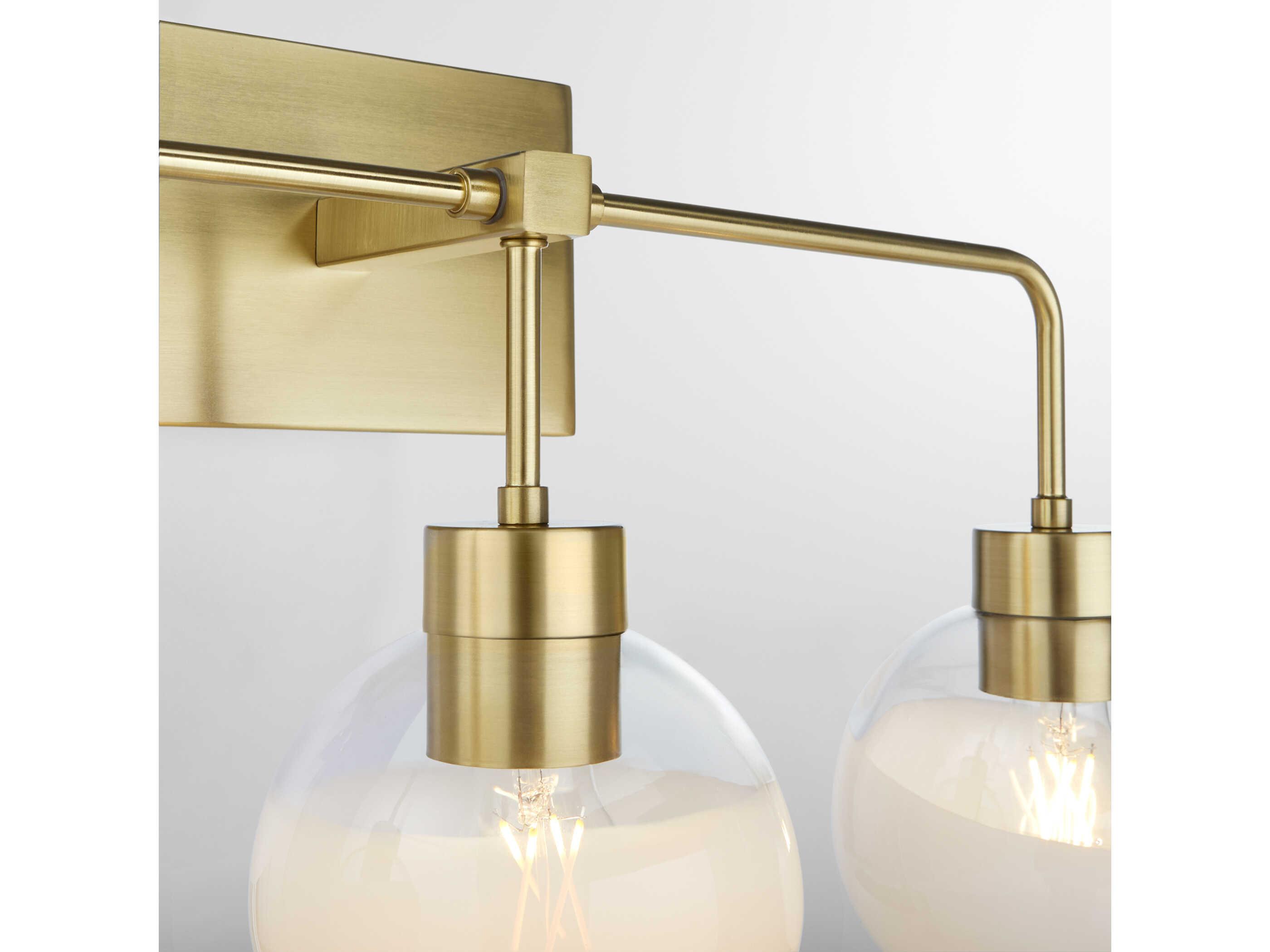 Quorum Lacy 3-Light Aged Brass Vanity Light