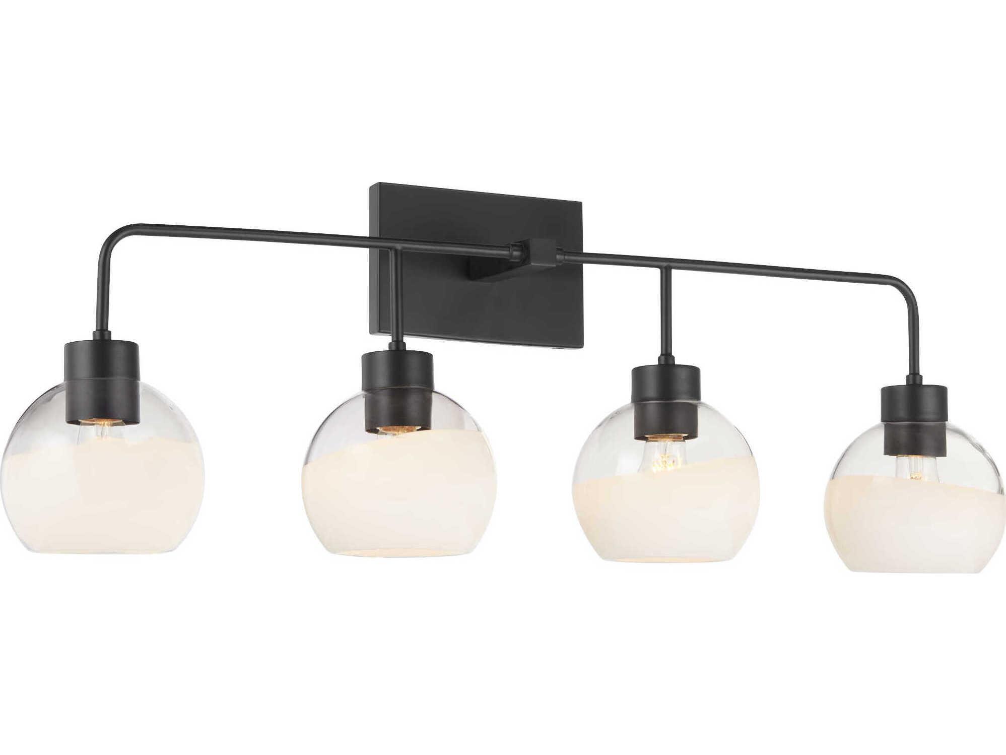 Quorum Lacy 4-Light Matte Black Vanity Light