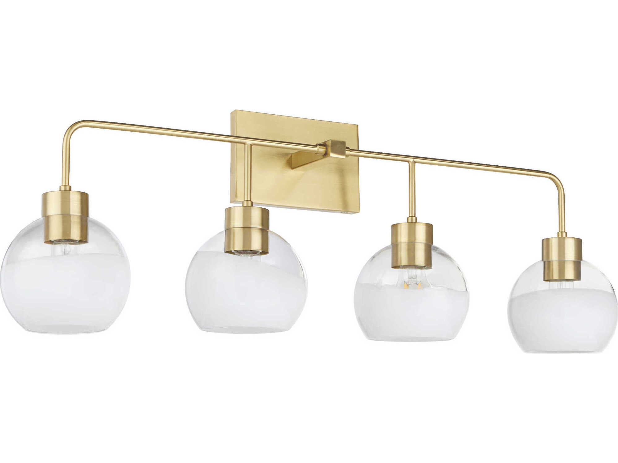Quorum Lacy 4-Light Aged Brass Vanity Light