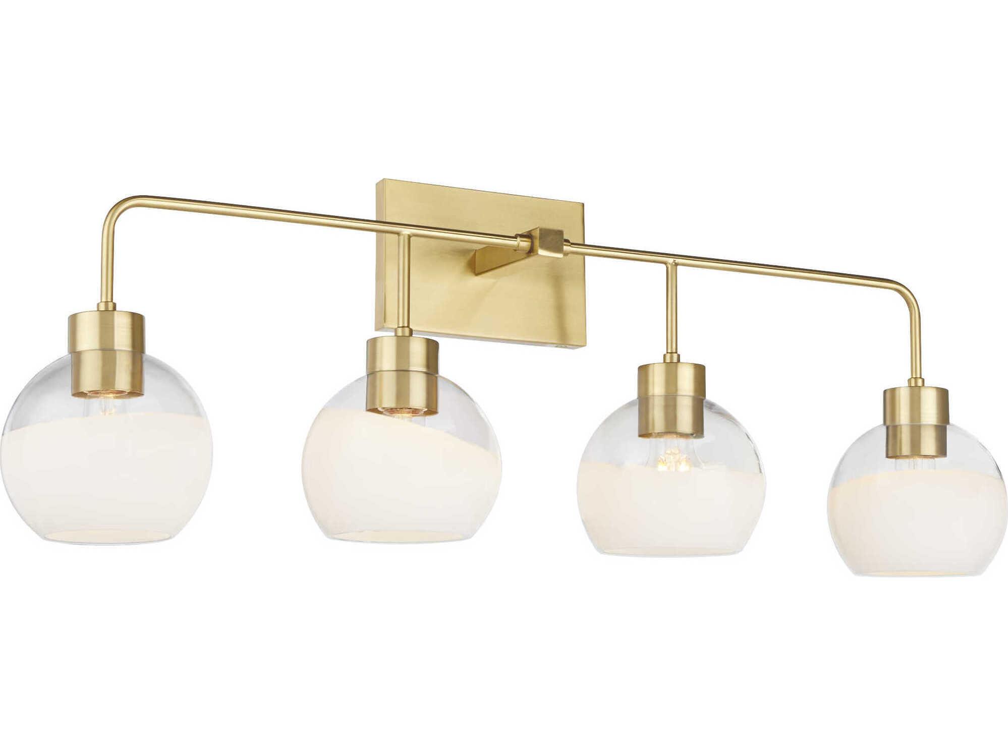 Quorum Lacy 4-Light Aged Brass Vanity Light