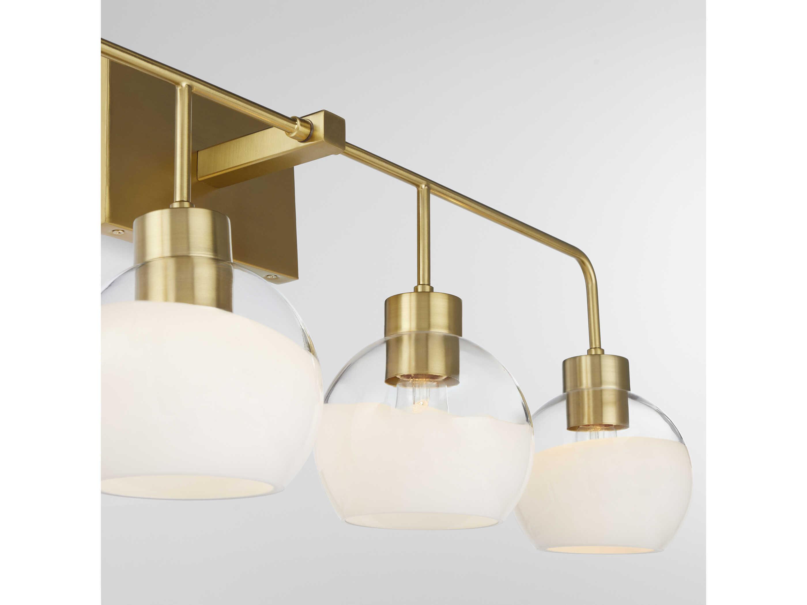 Quorum Lacy 4-Light Aged Brass Vanity Light