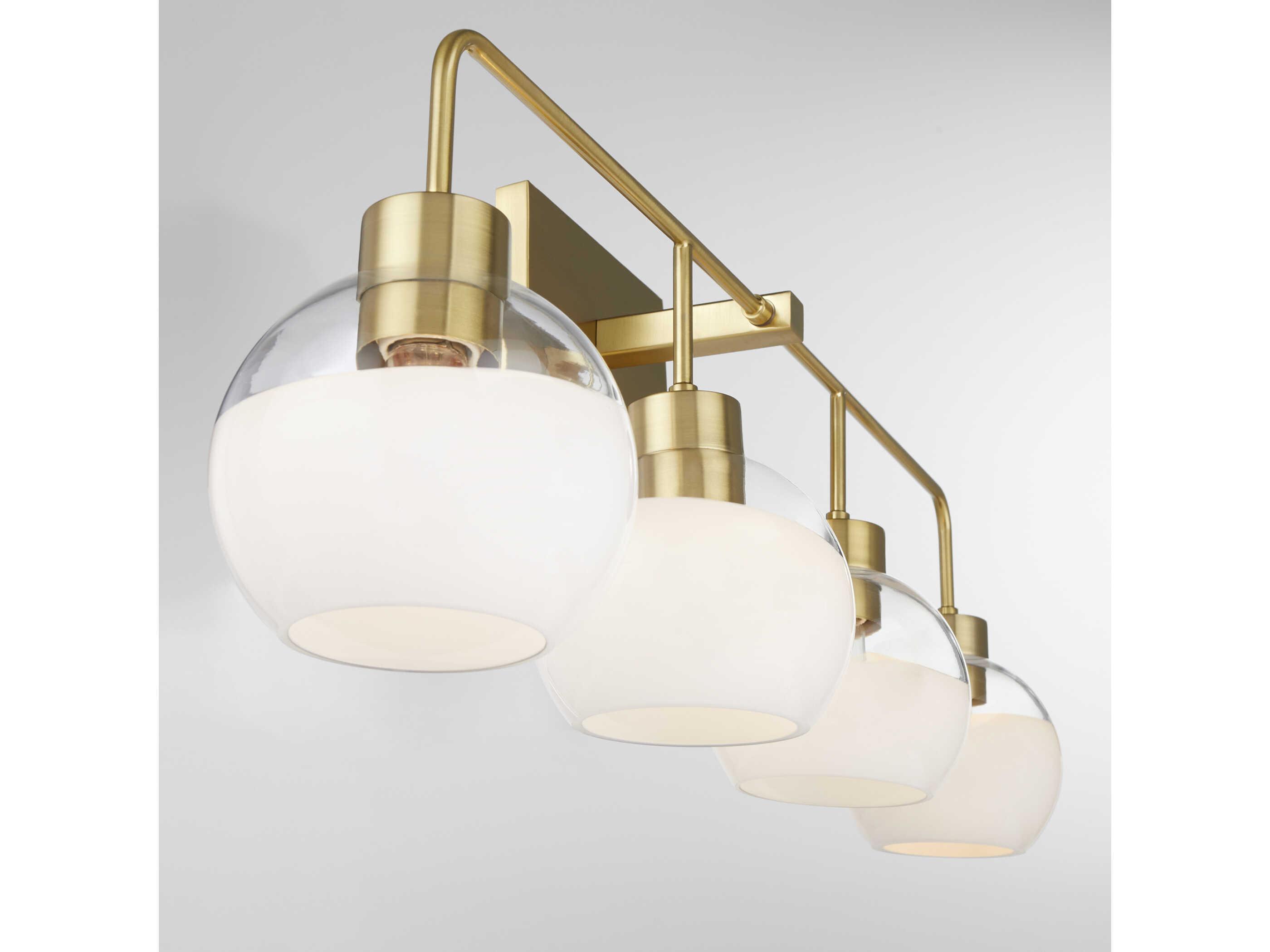 Quorum Lacy 4-Light Aged Brass Vanity Light