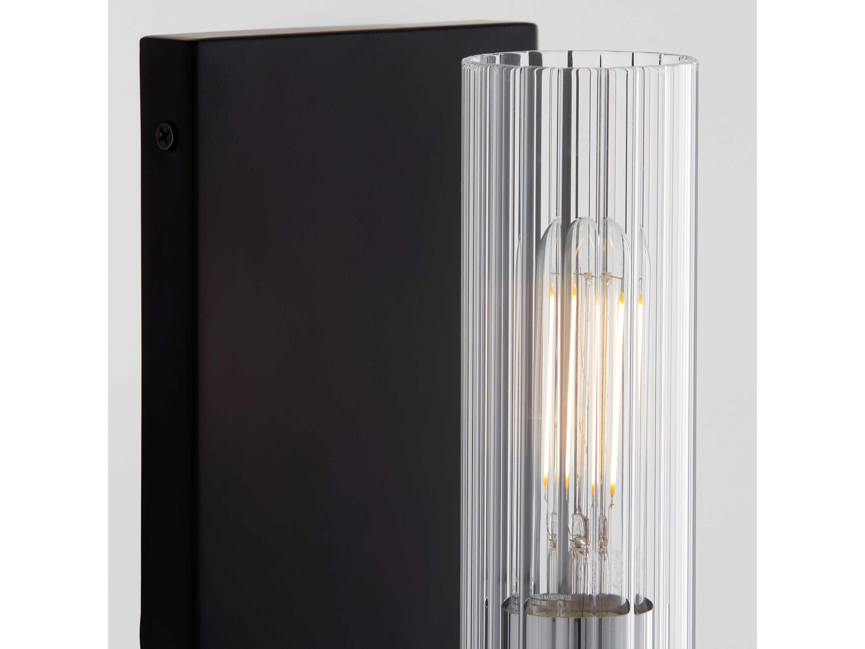 Quorum Kilbey 1-Light Matte Black Chrome Wall Sconce