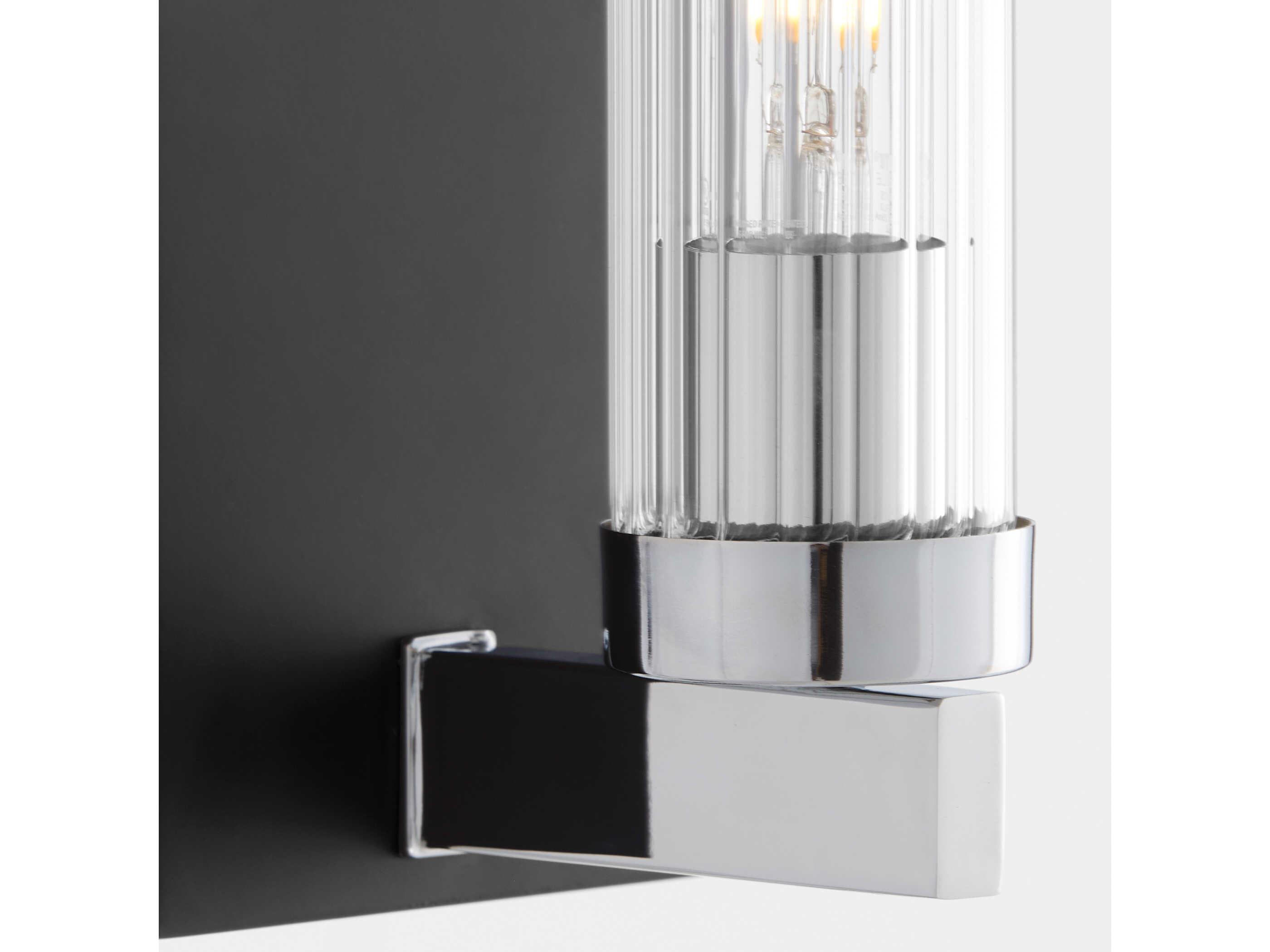 Quorum Kilbey 1-Light Matte Black Chrome Wall Sconce