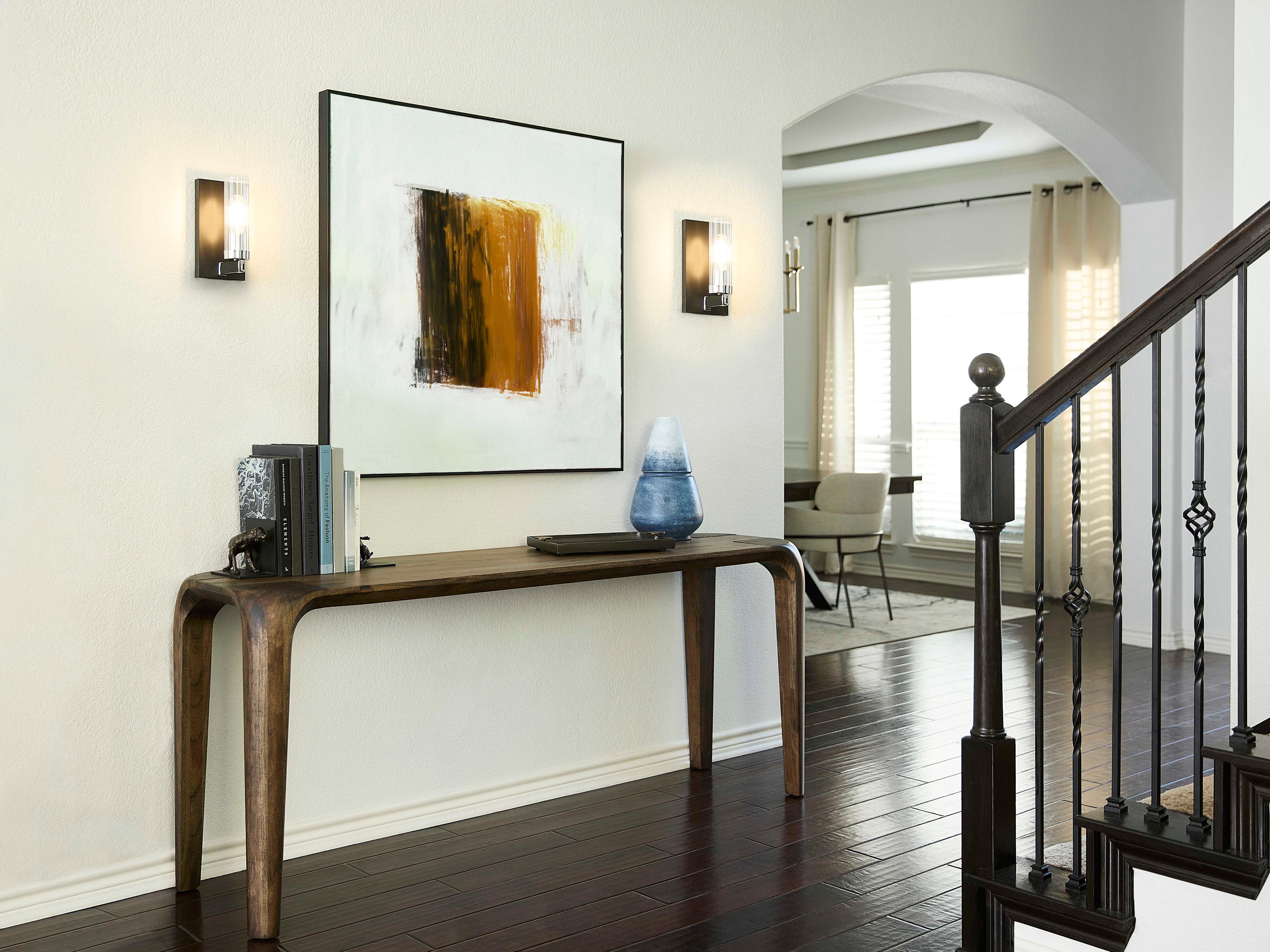 Quorum Kilbey 1-Light Matte Black Chrome Wall Sconce