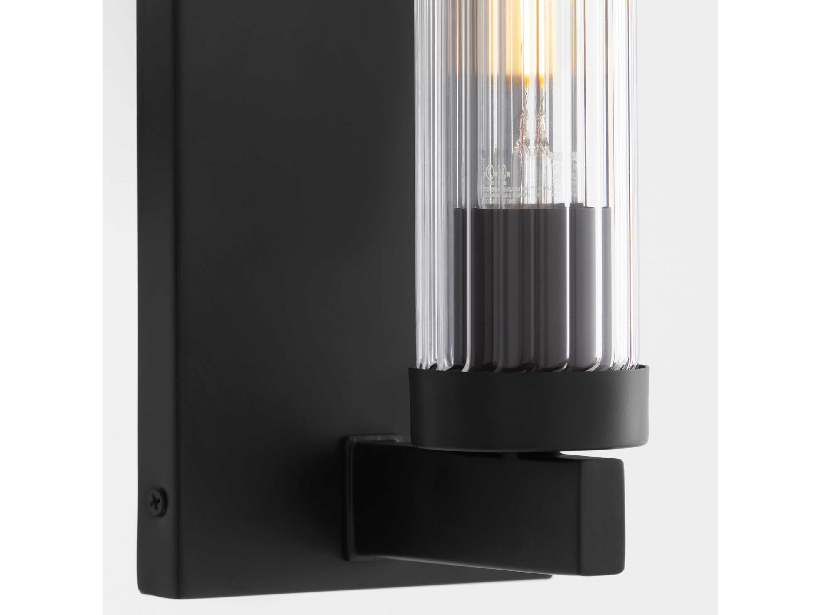 Quorum Kilbey 1-Light Matte Black Wall Sconce