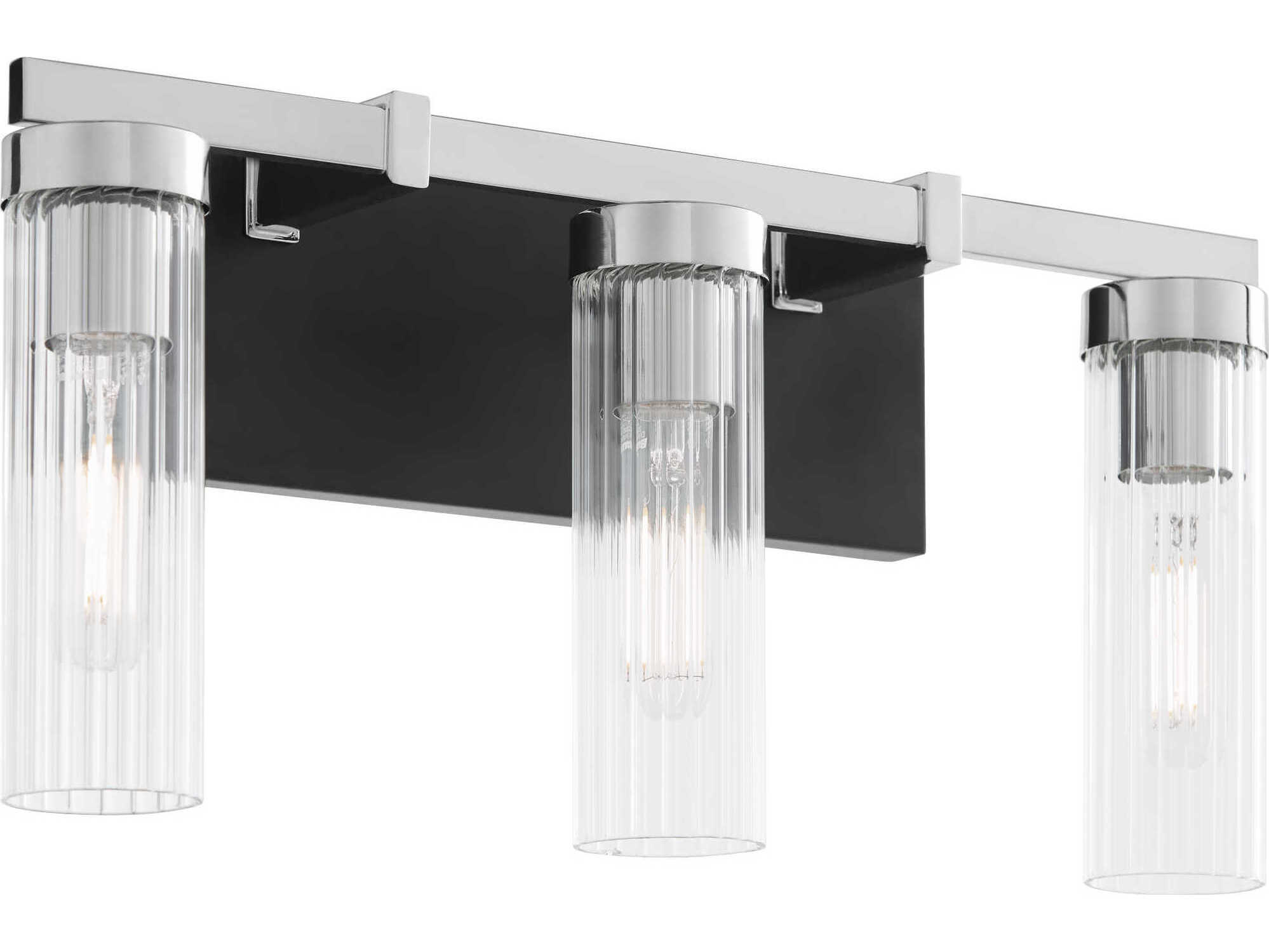 Quorum Kilbey 3-Light Matte Black Vanity Light