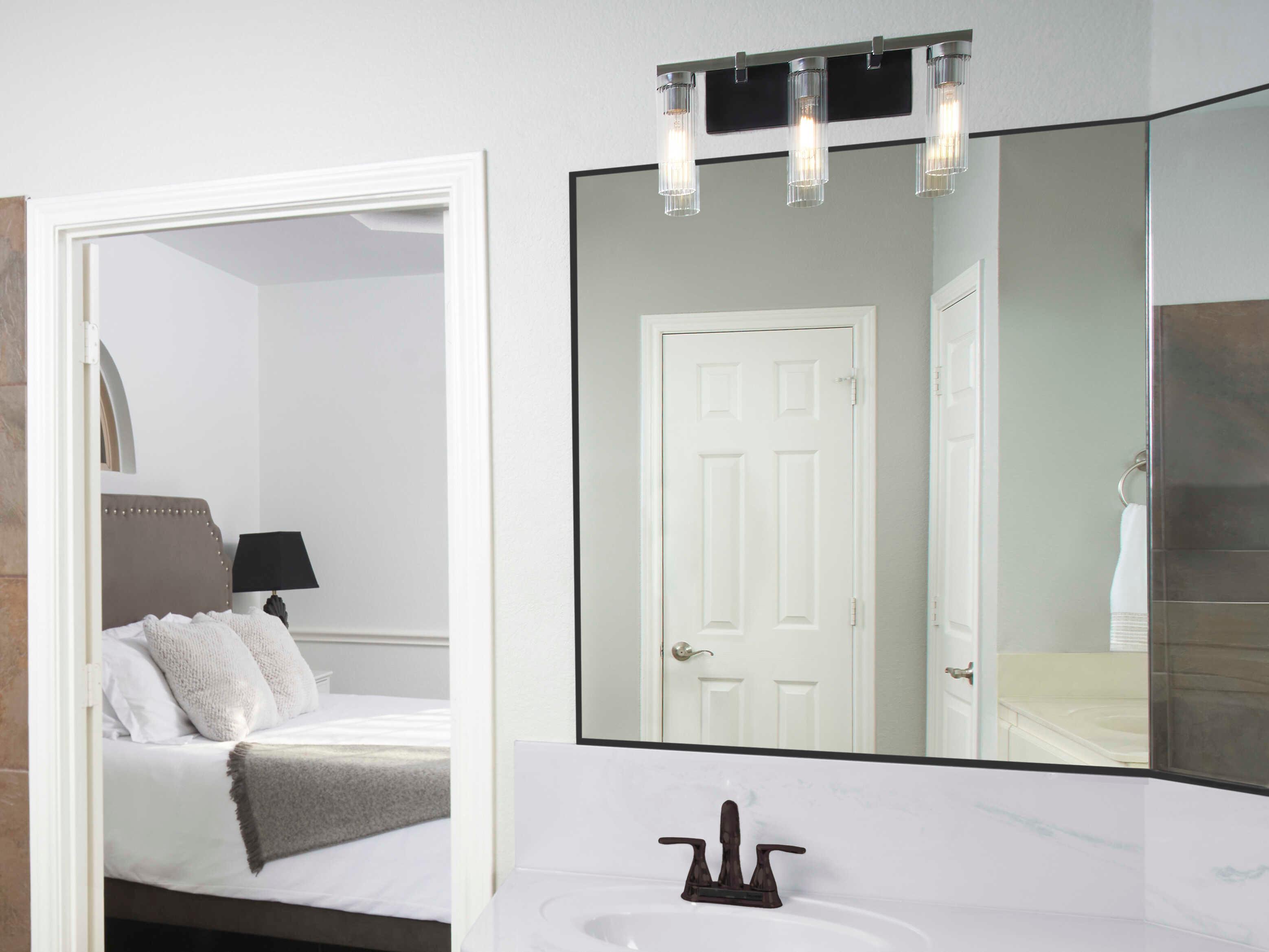 Quorum Kilbey 3-Light Matte Black Vanity Light