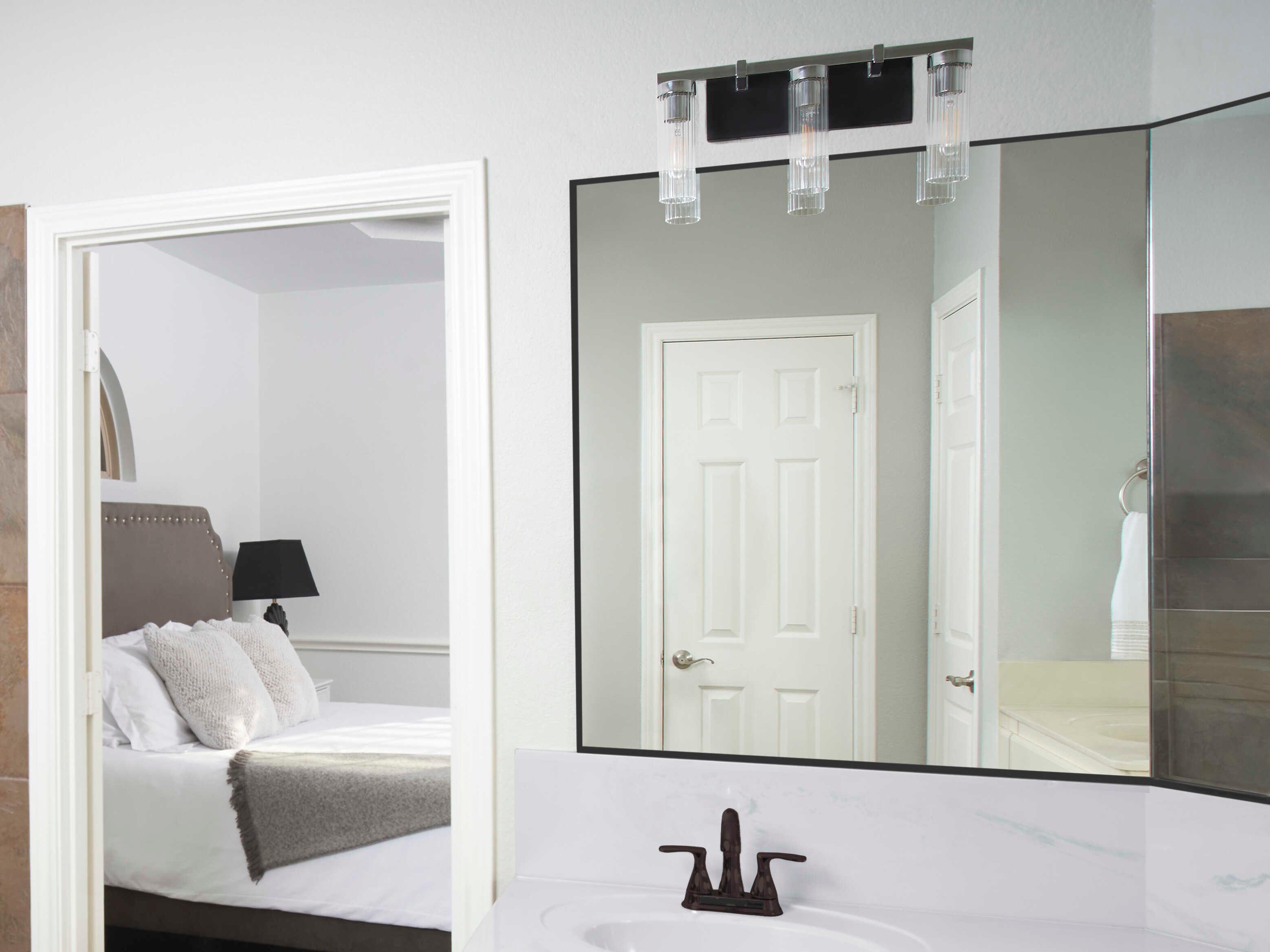 Quorum Kilbey 3-Light Matte Black Vanity Light