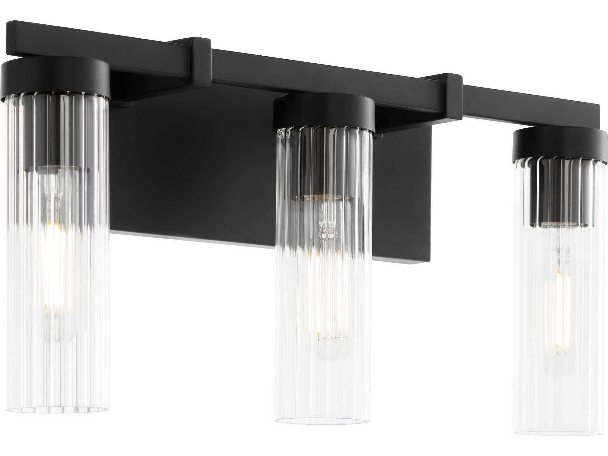 Quorum Kilbey 3-Light Matte Black Vanity Light