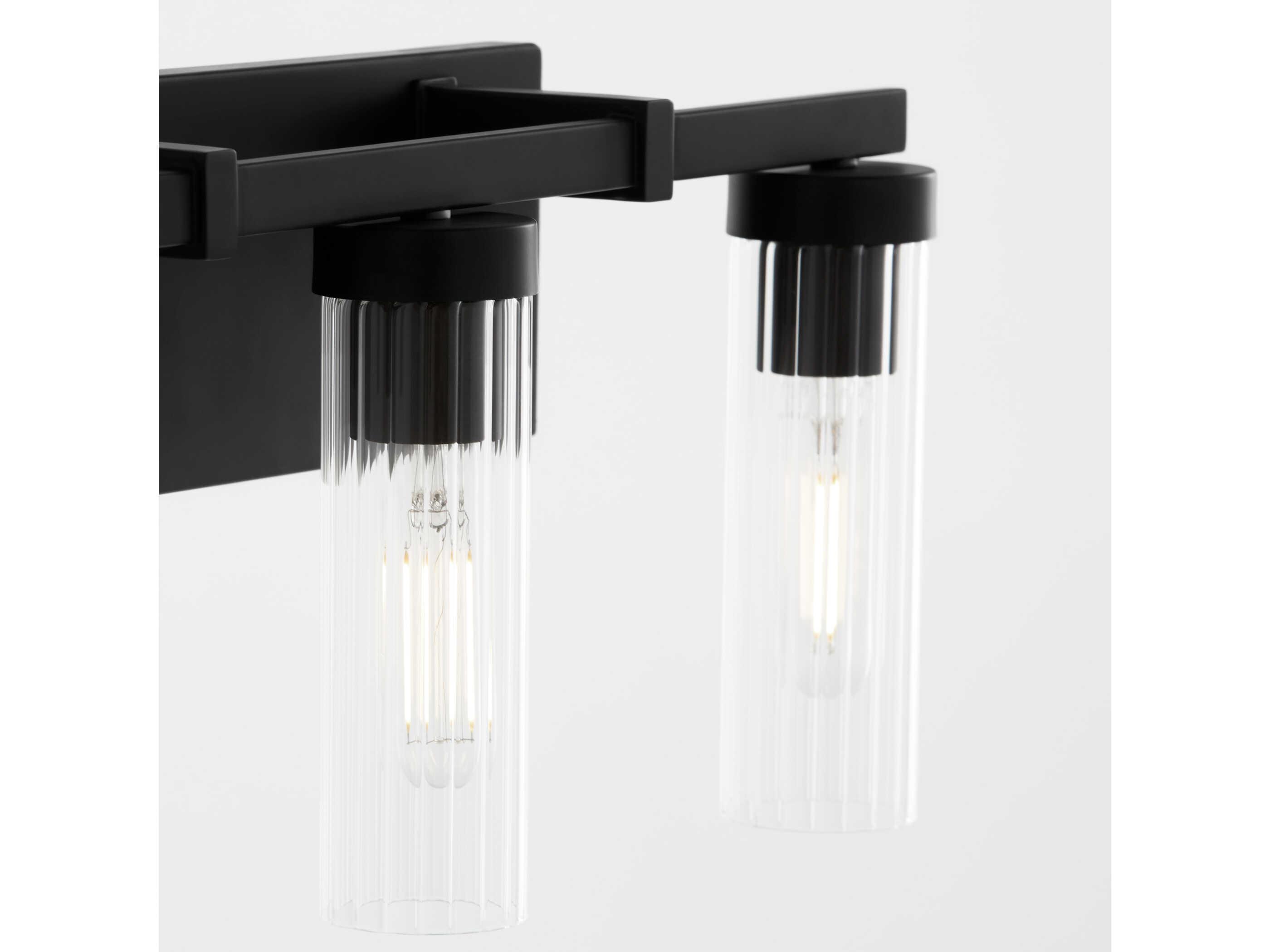 Quorum Kilbey 3-Light Matte Black Vanity Light
