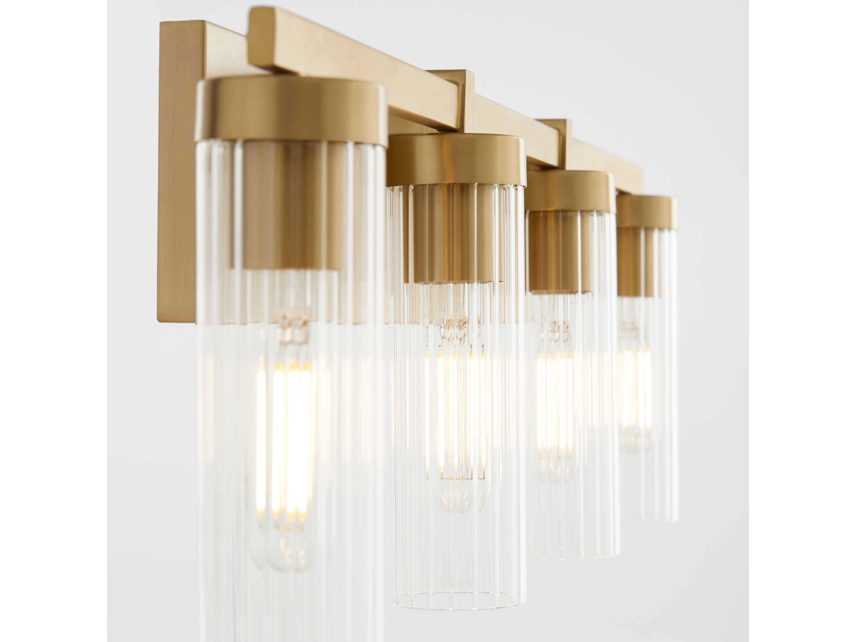 Quorum Kilbey 4-Light Aged Brass Vanity Light