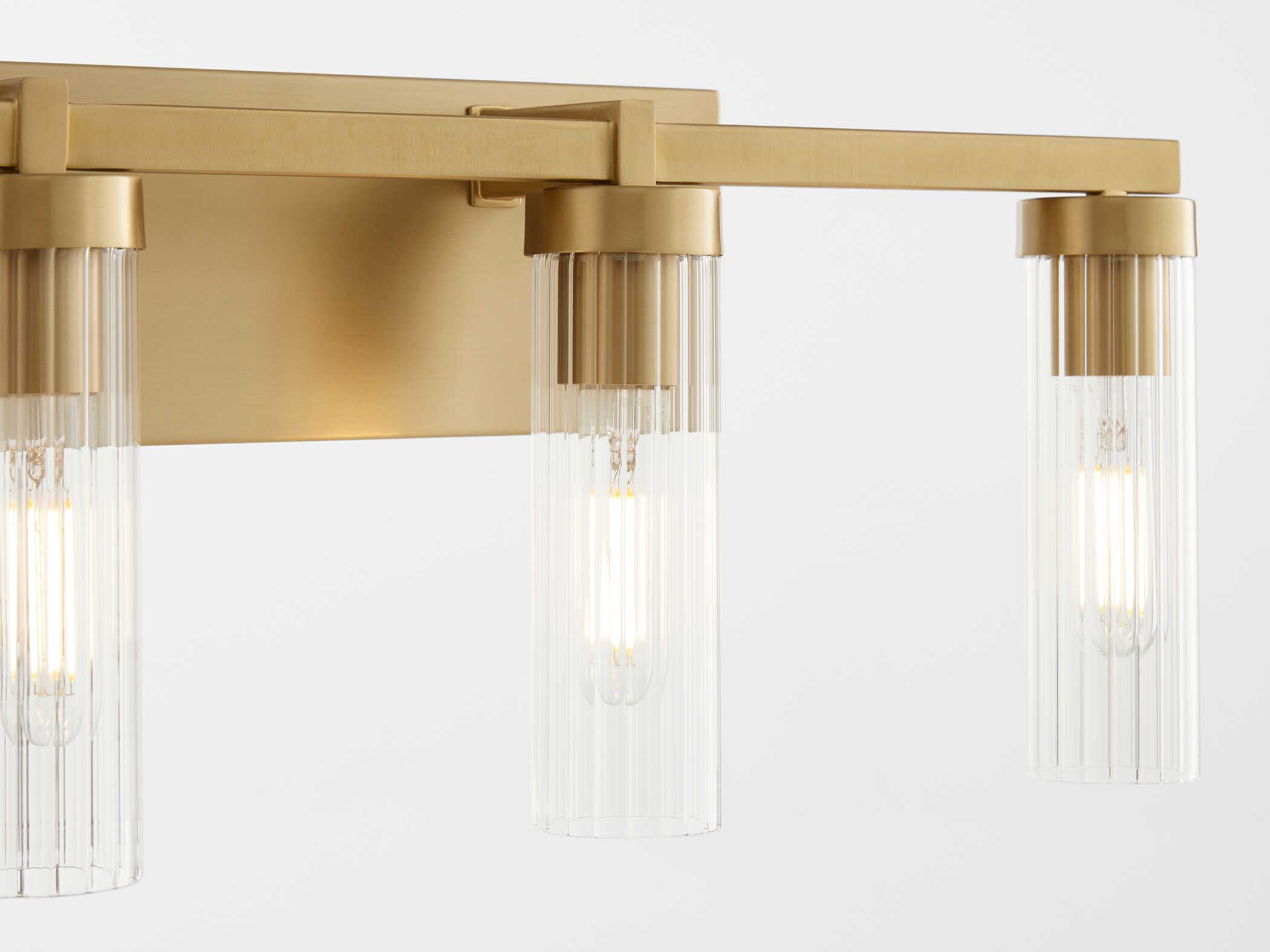 Quorum Kilbey 4-Light Aged Brass Vanity Light
