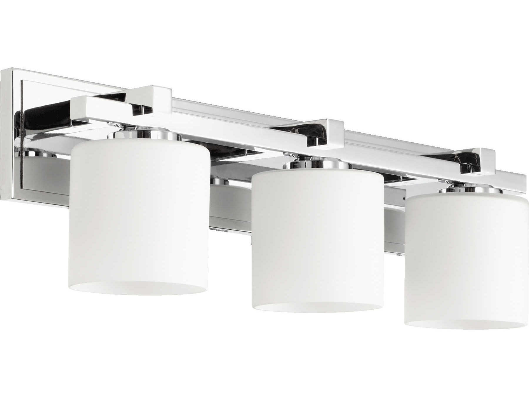 Quorum Kaplan KAPLAN 3-Light Chrome Glass Vanity Light