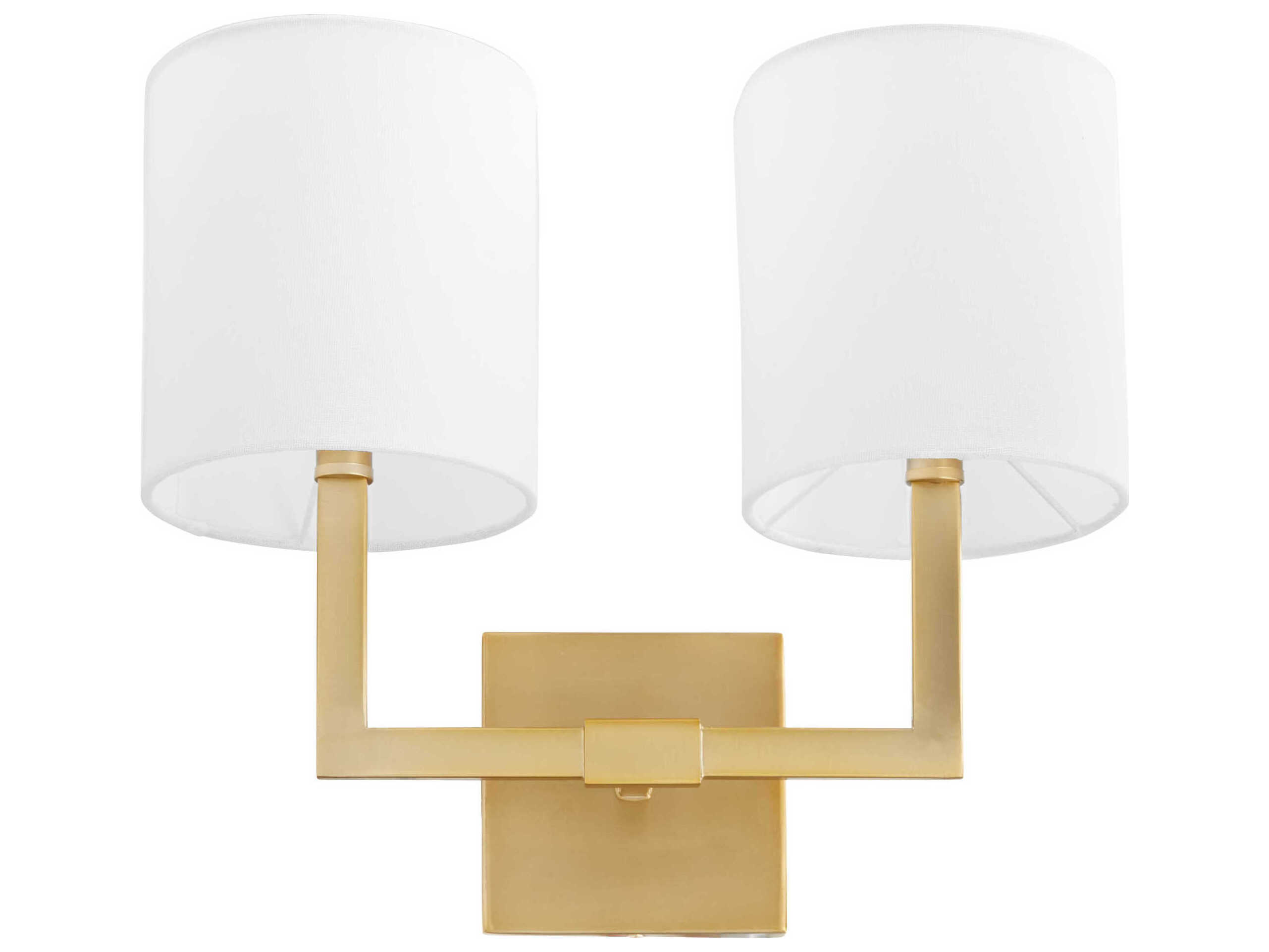 Quorum Bolero 2-Light Aged Brass Vanity Light